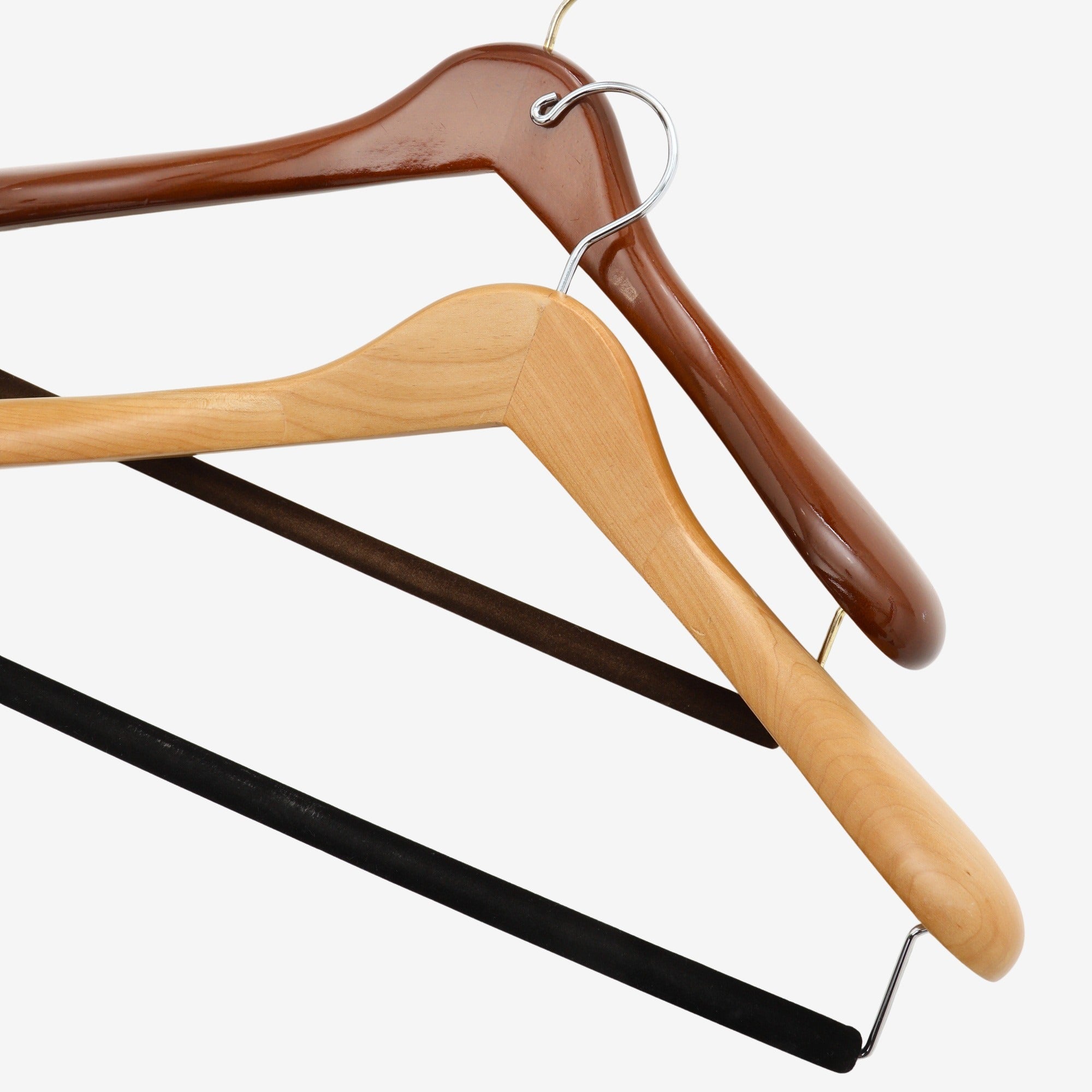 Wooden Suit Hangers x2