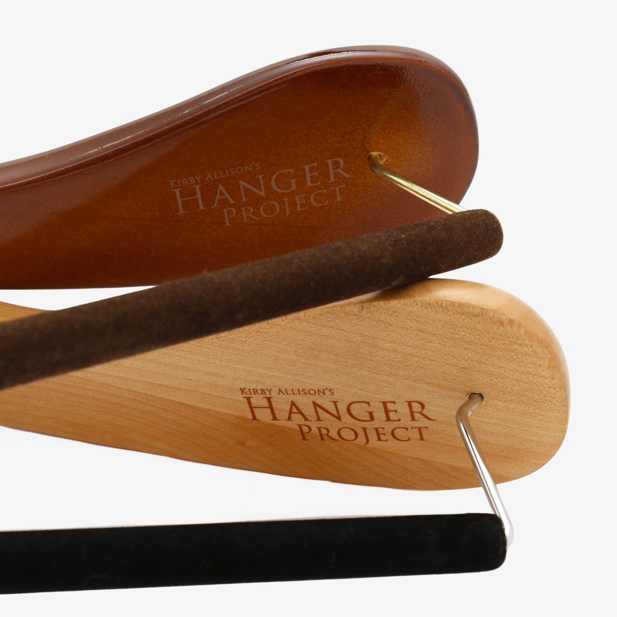 Wooden Suit Hangers x2