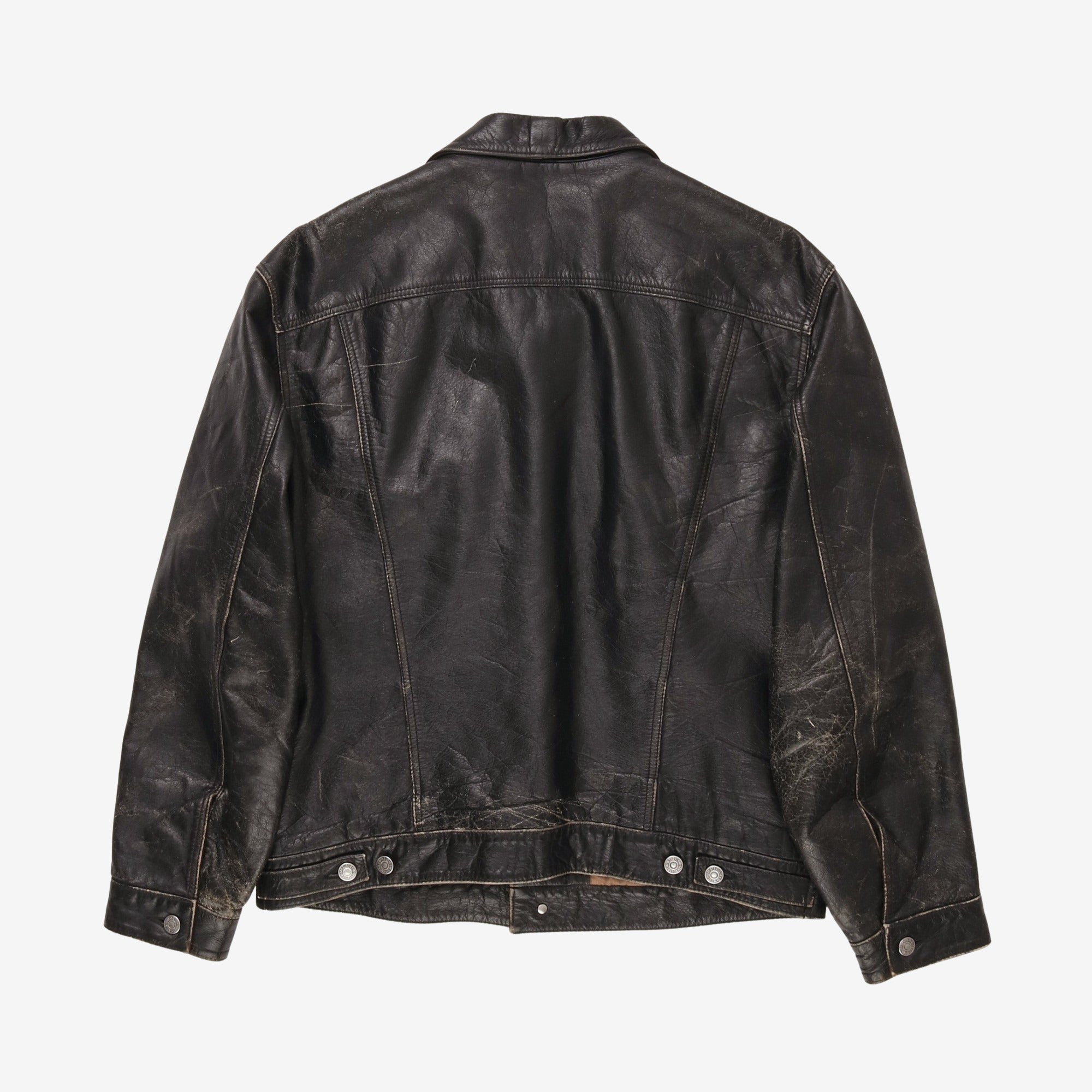 Vintage Leather Trucker jacket