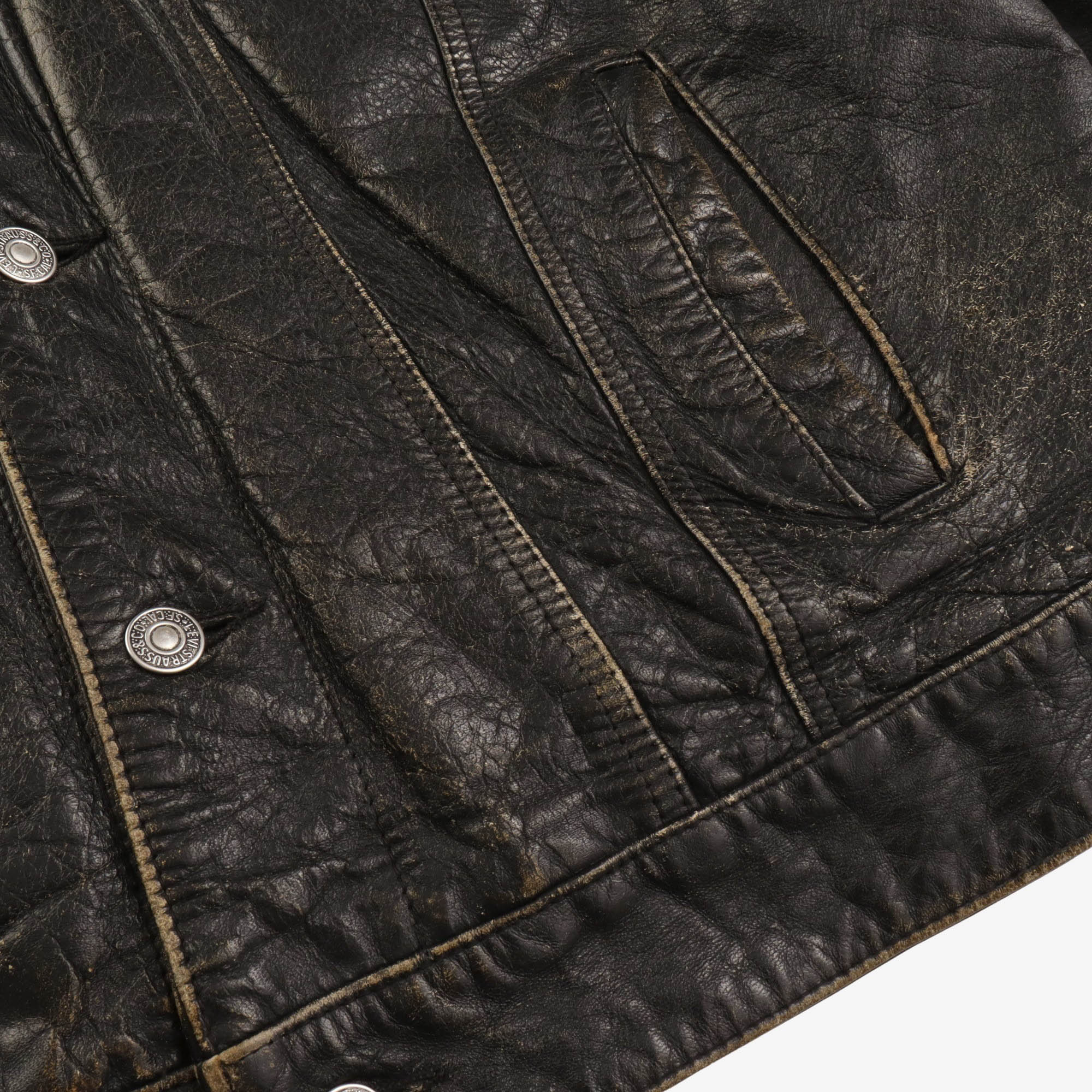 Vintage Leather Trucker jacket