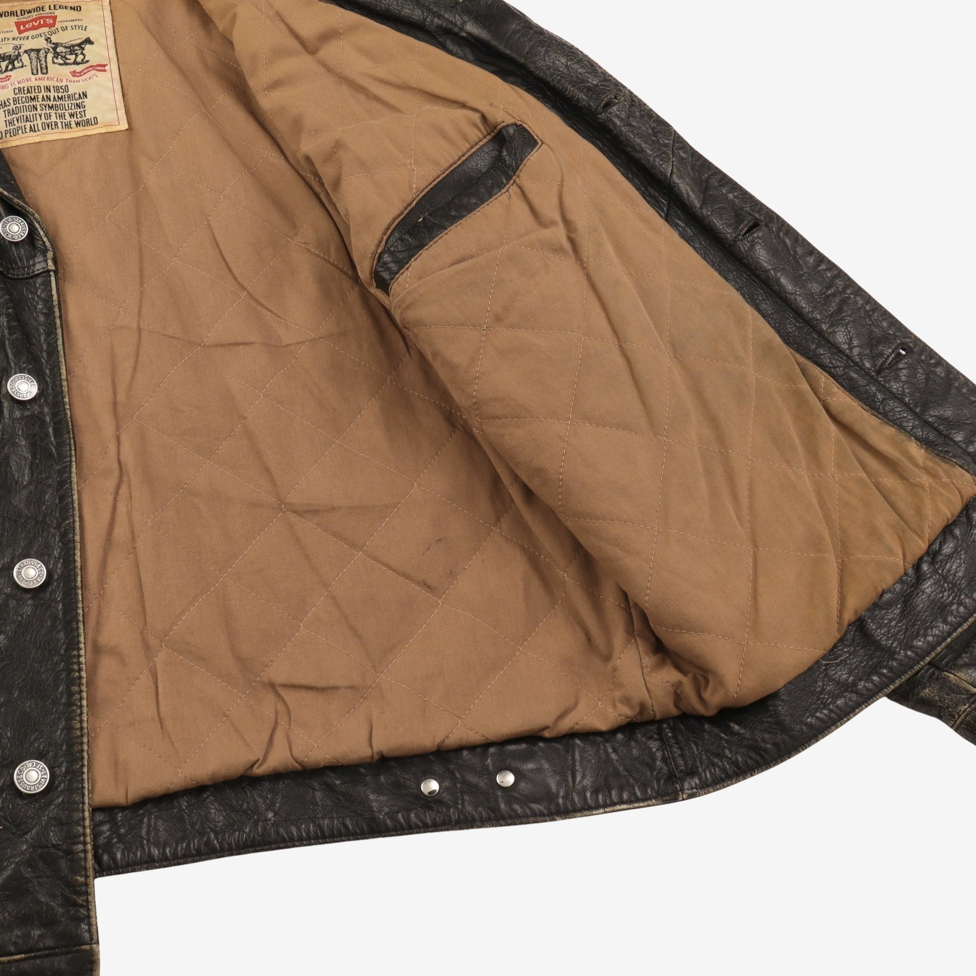 Vintage Leather Trucker jacket