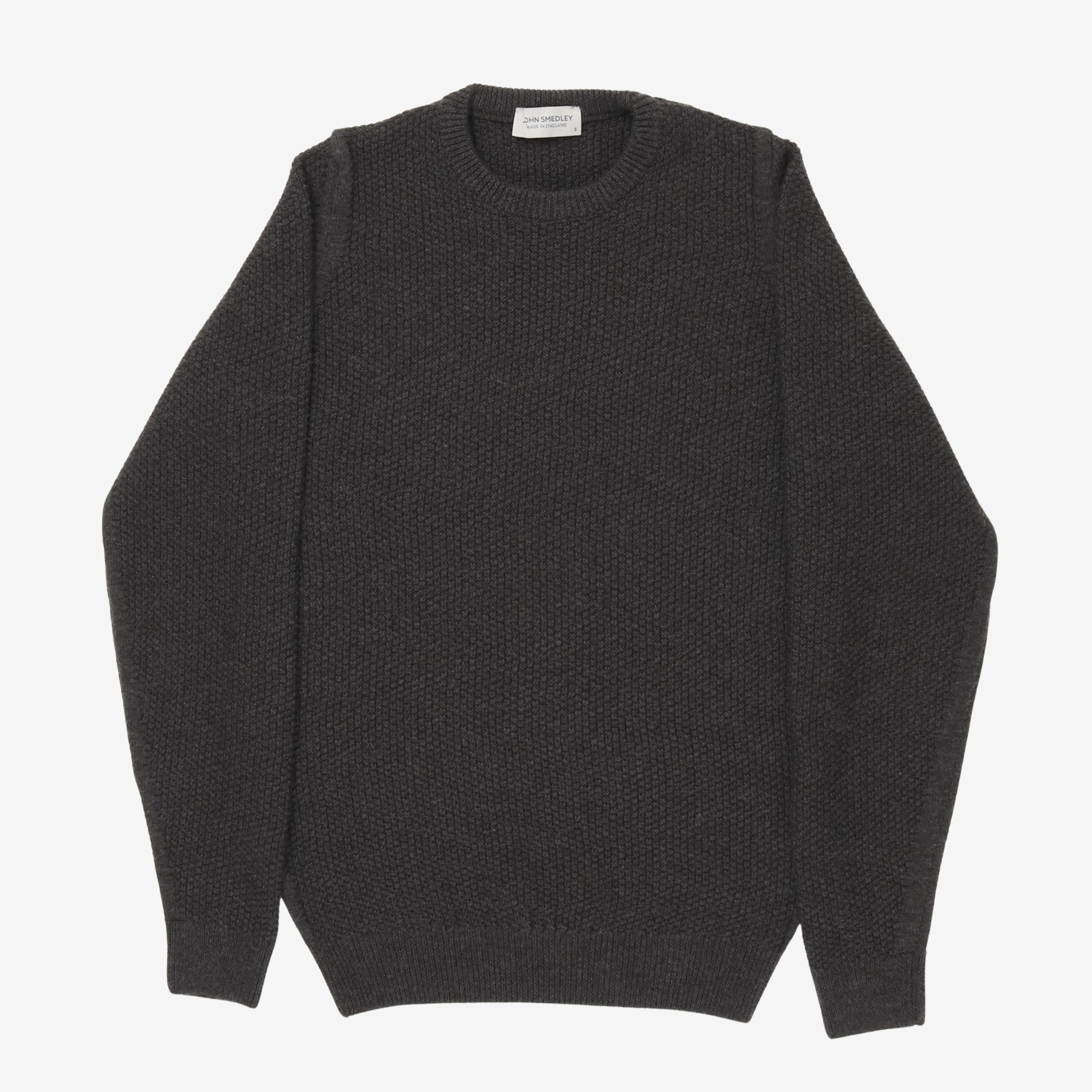 Textured Knit Wool Sweater