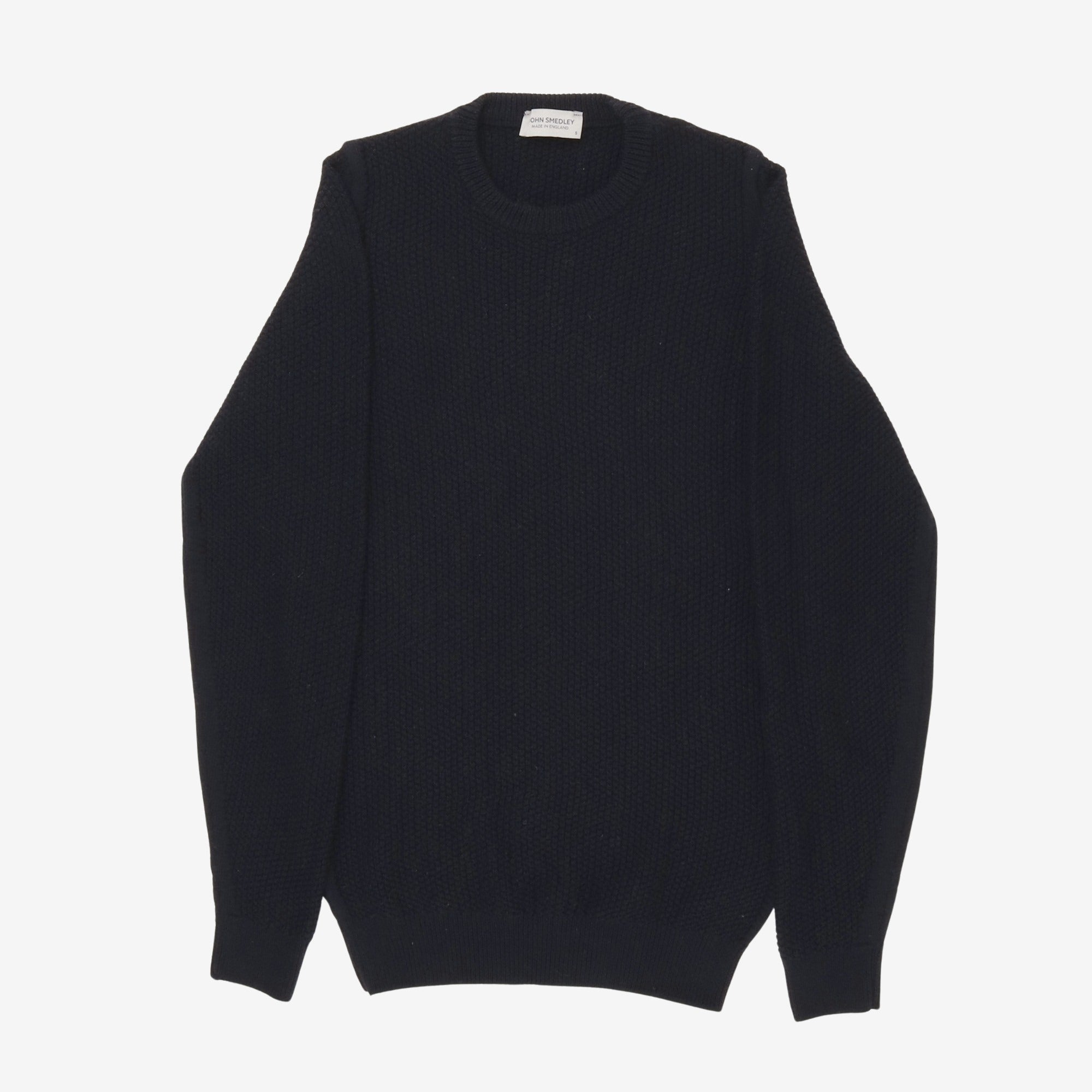 Textured Knit Wool Sweater