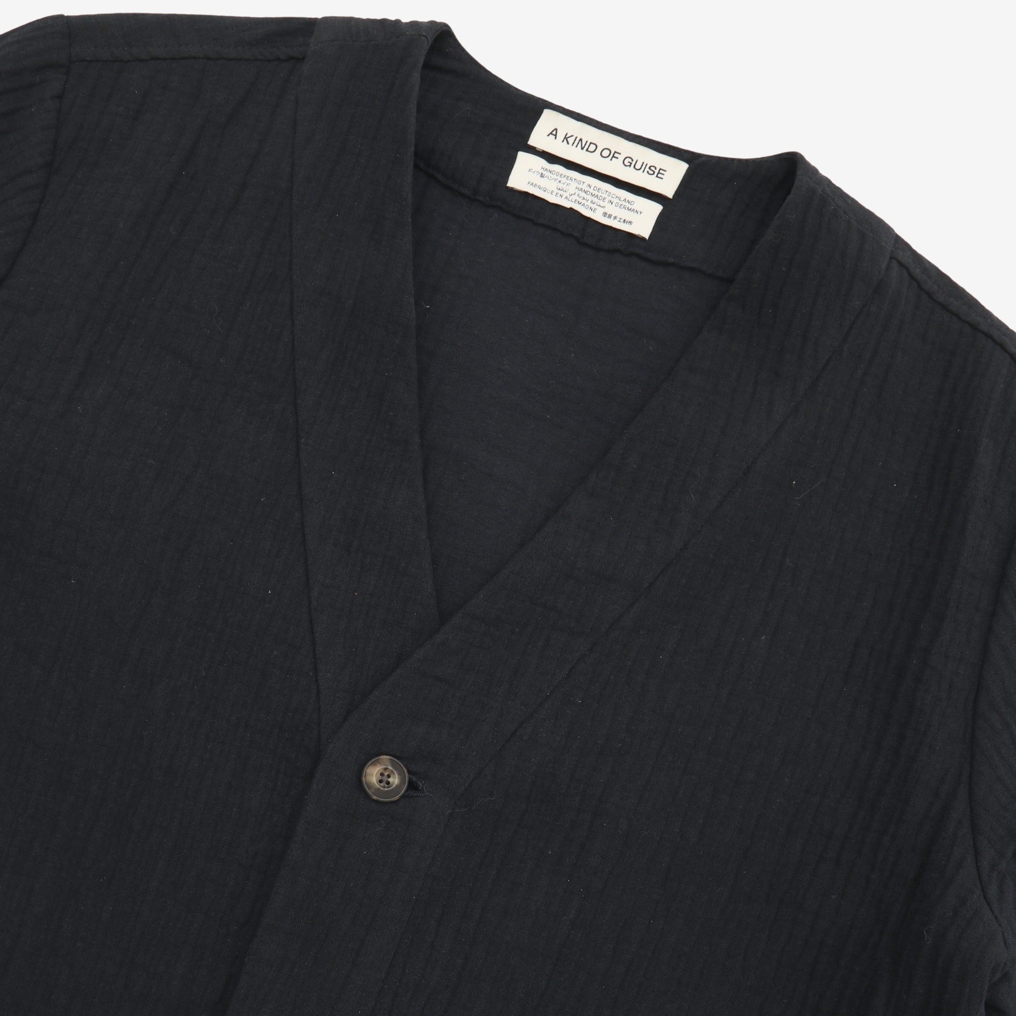 Linen Blend Seersucker Cardigan