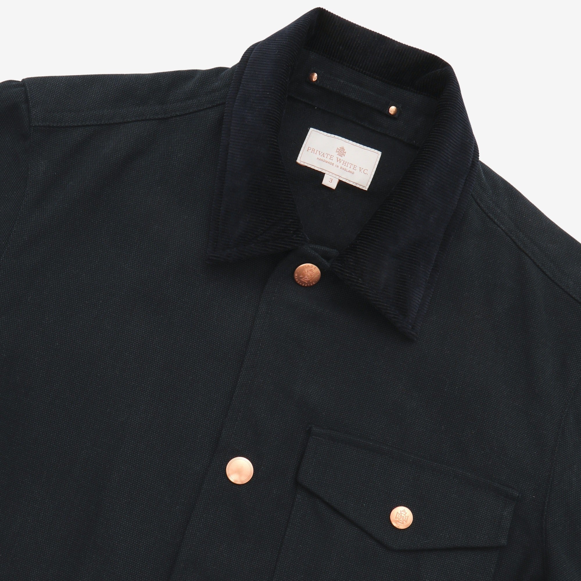 Cord Collar Canvas Coat