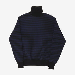 Diamond Knit Roll Neck Jumper
