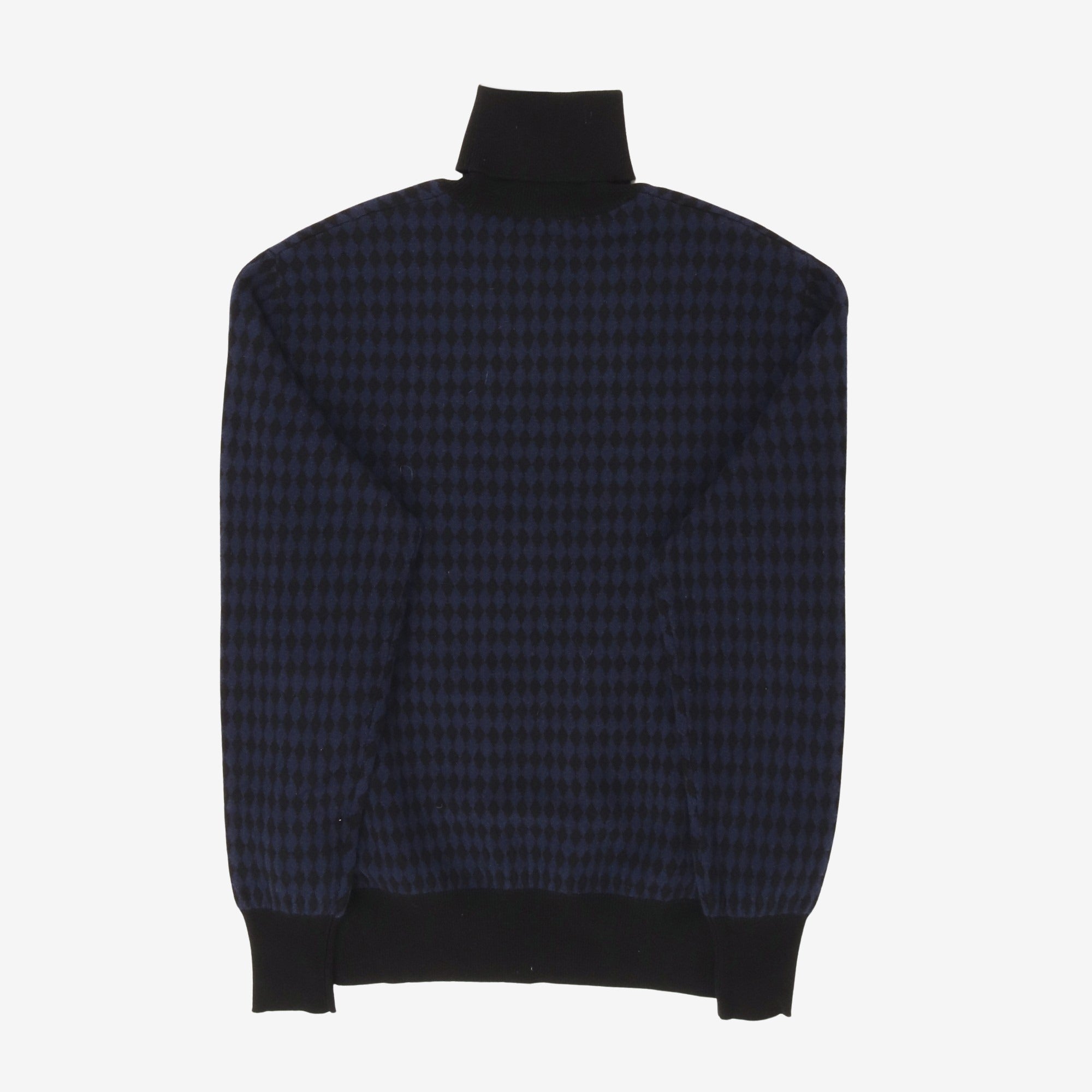Diamond Knit Roll Neck Jumper