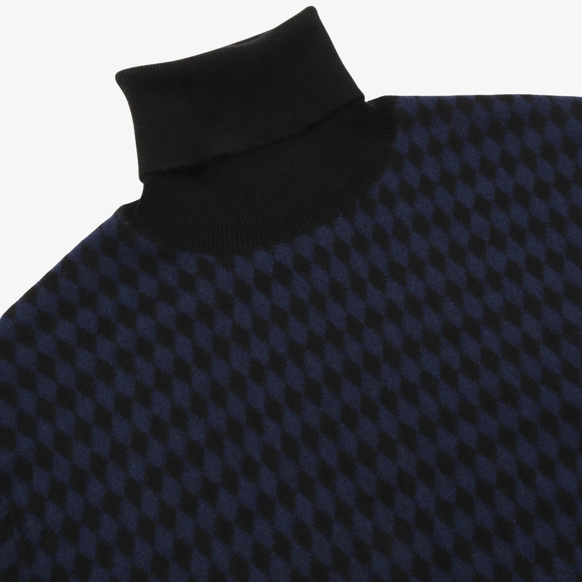 Diamond Knit Roll Neck Jumper