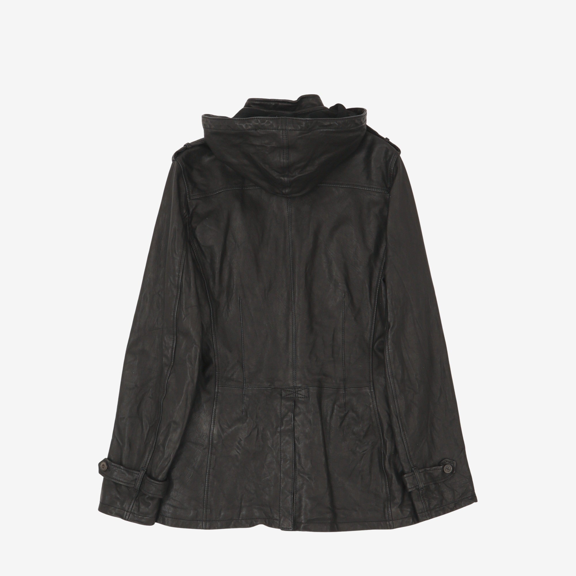 Custom Leather Jacket + Hood