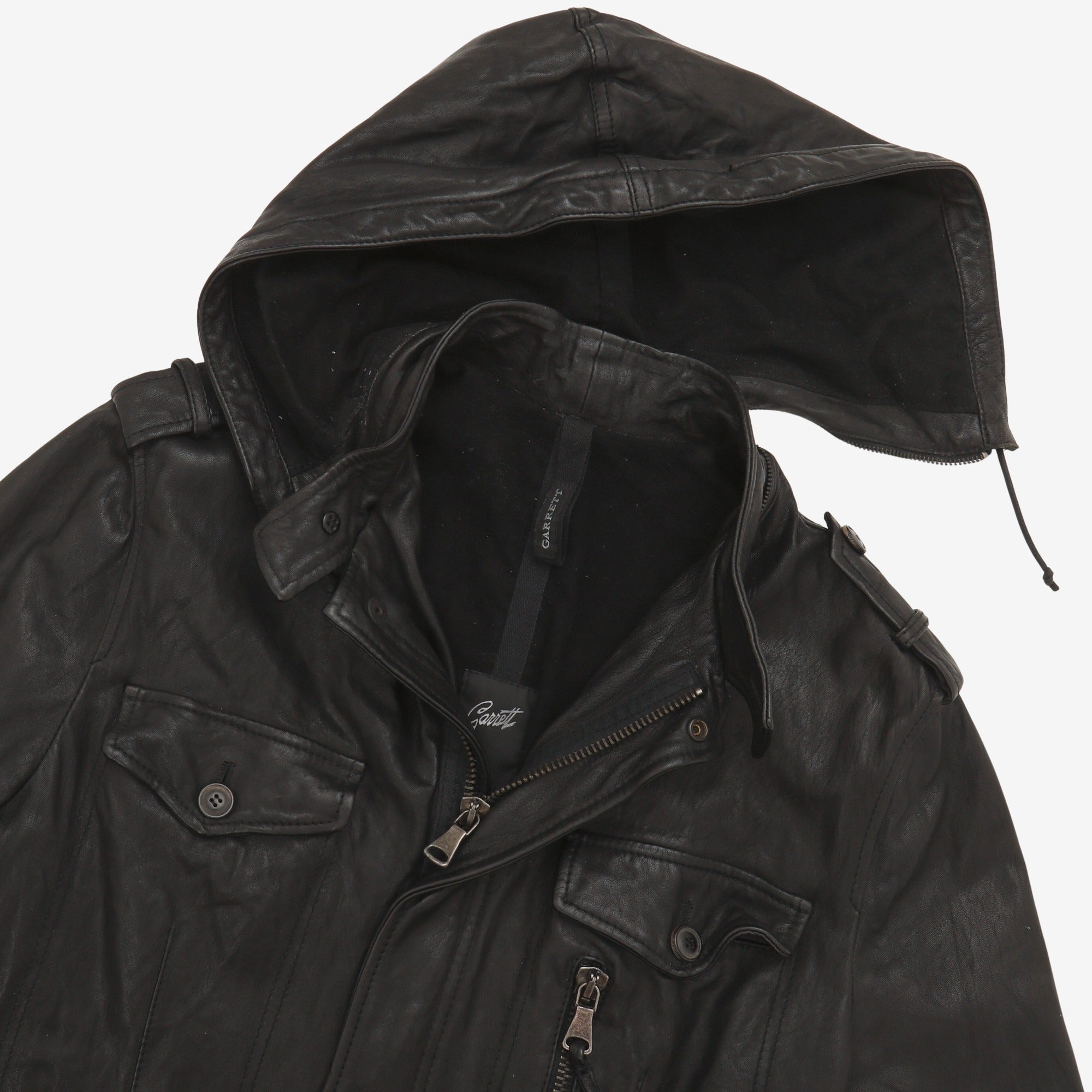 Custom Leather Jacket + Hood
