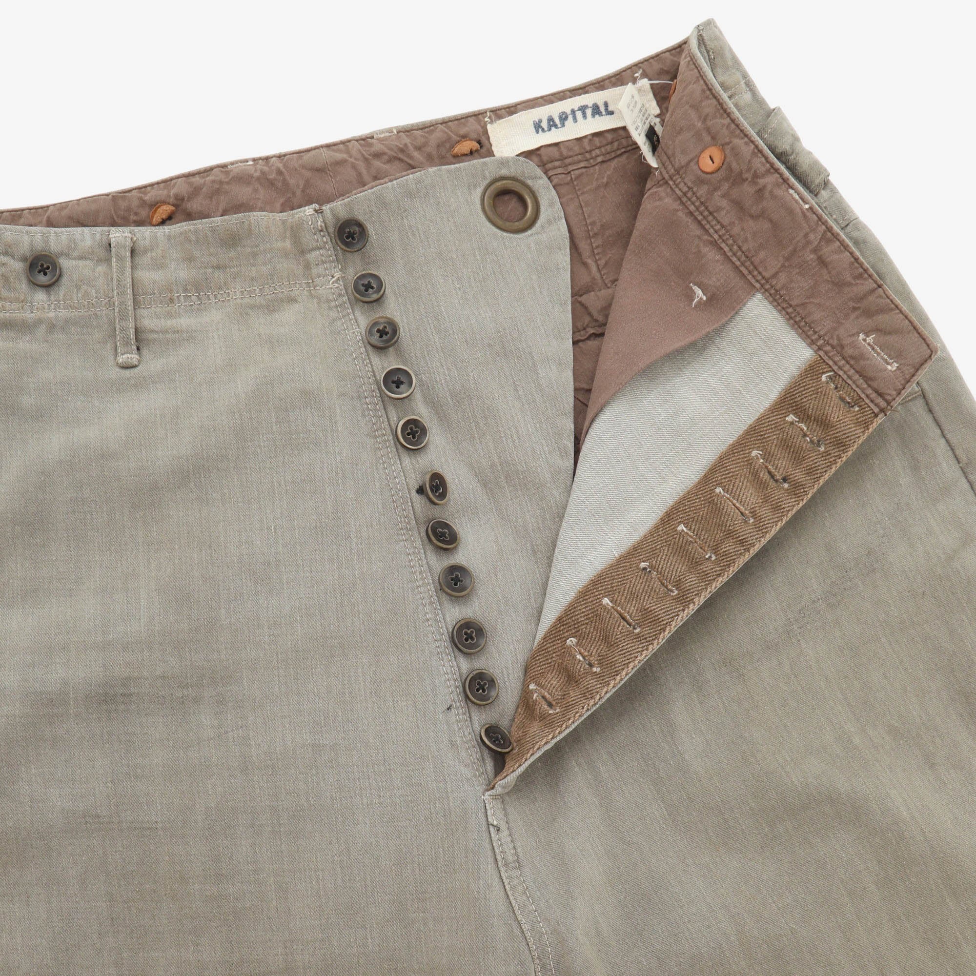 Vintage 90s Multi Button Darted Knee Pant