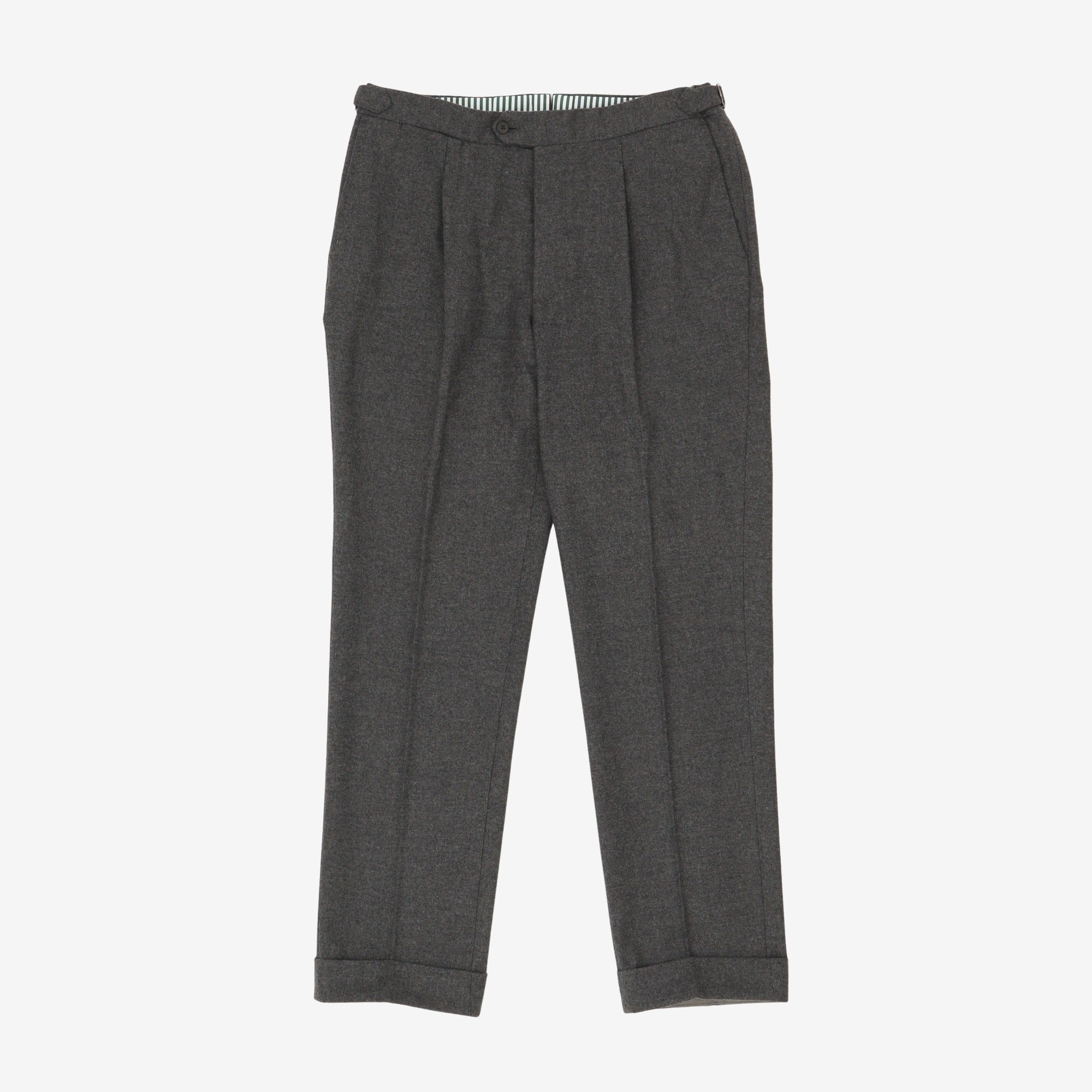 Single Pleated Wool Trousers (34W x 31L)
