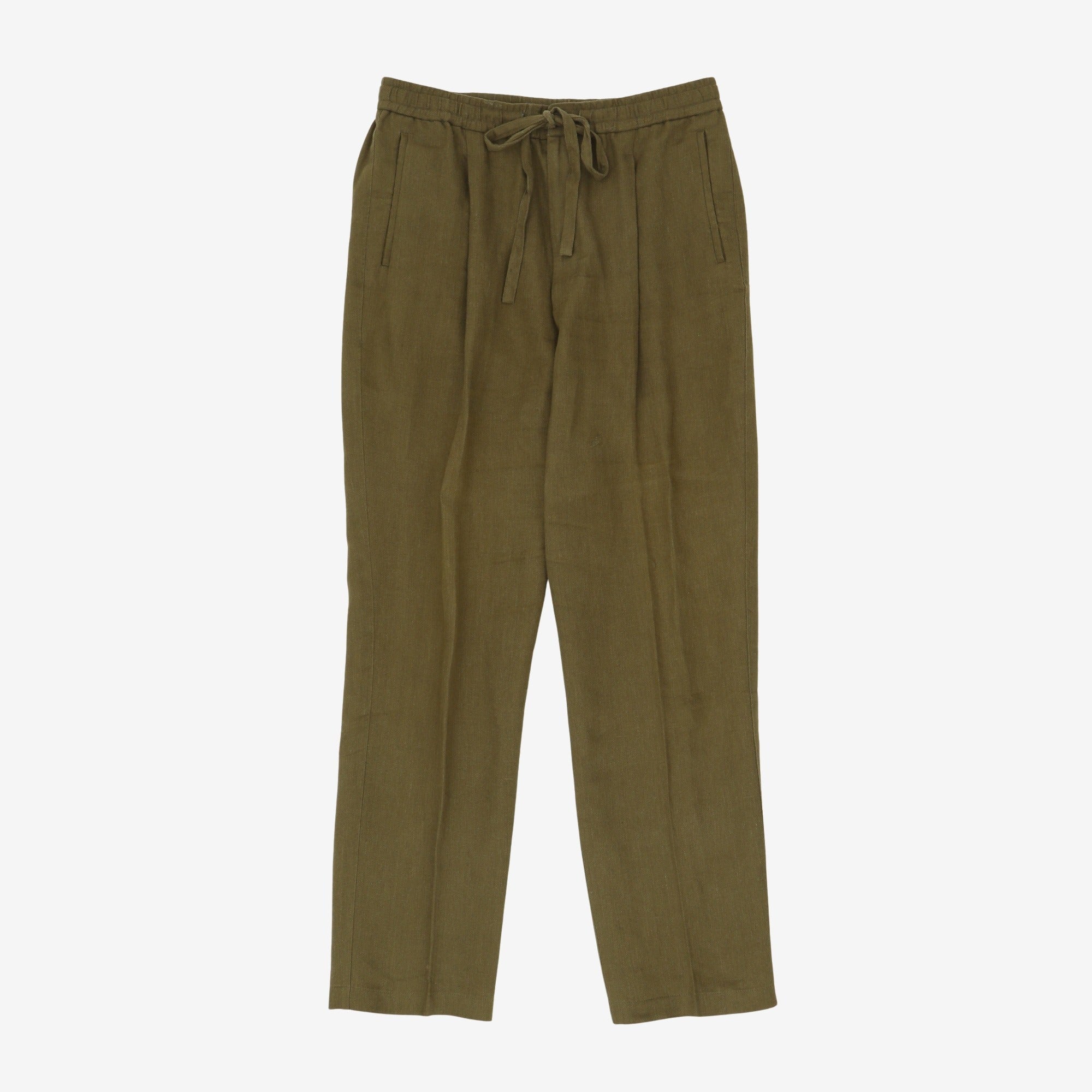 Seersucker Drawstring Trousers
