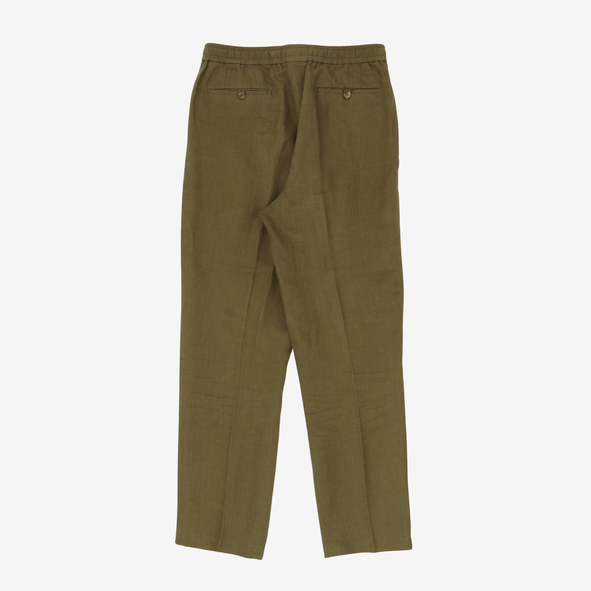 Seersucker Drawstring Trousers