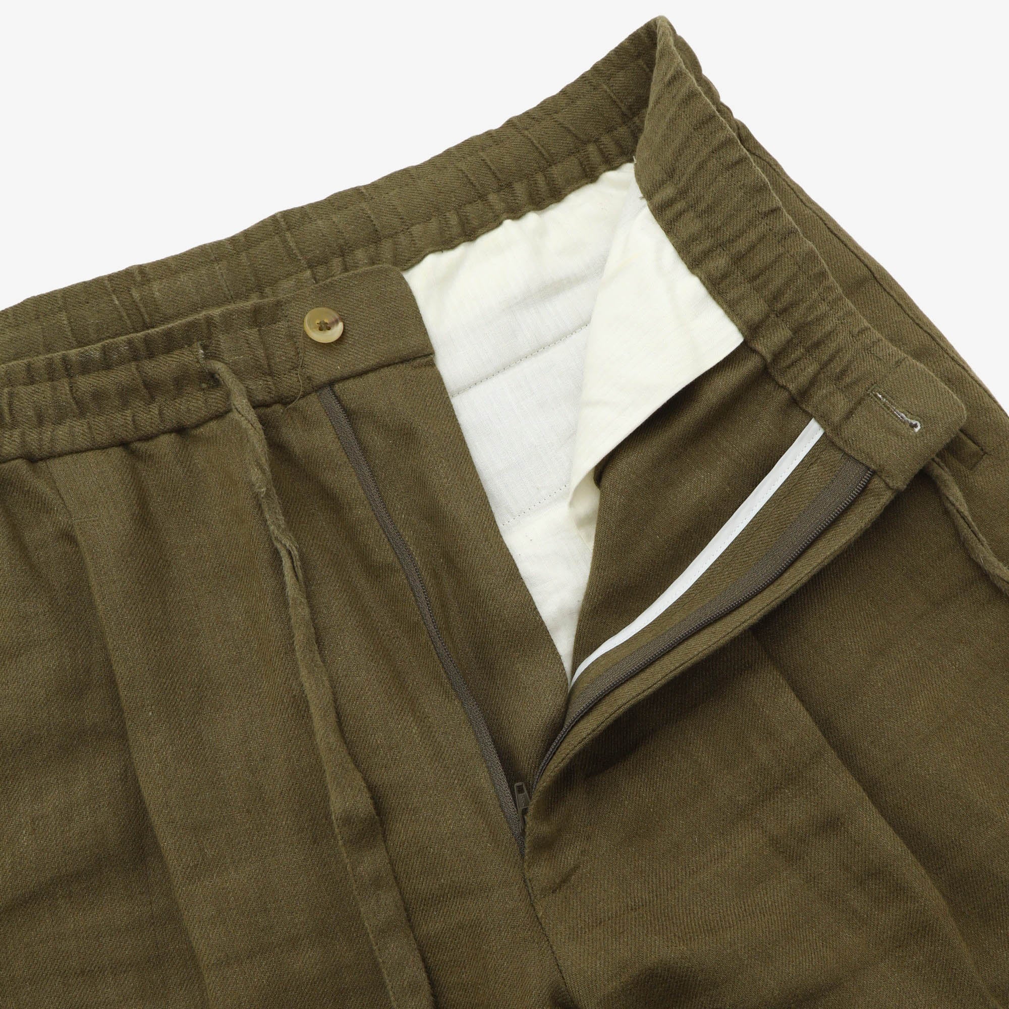 Seersucker Drawstring Trousers