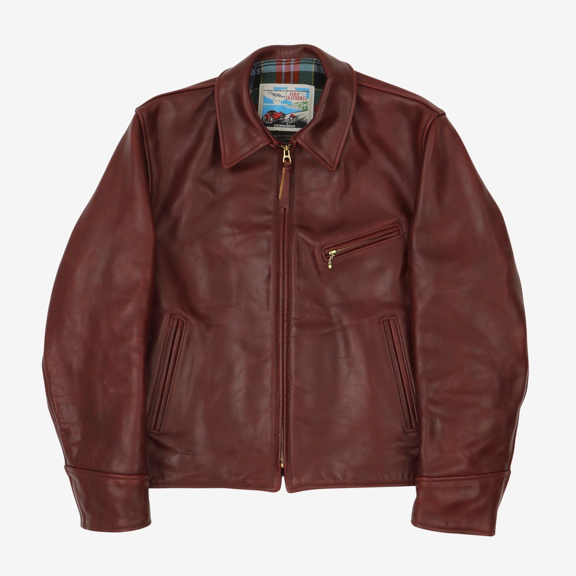 1930s Half Belt Leather Jacket