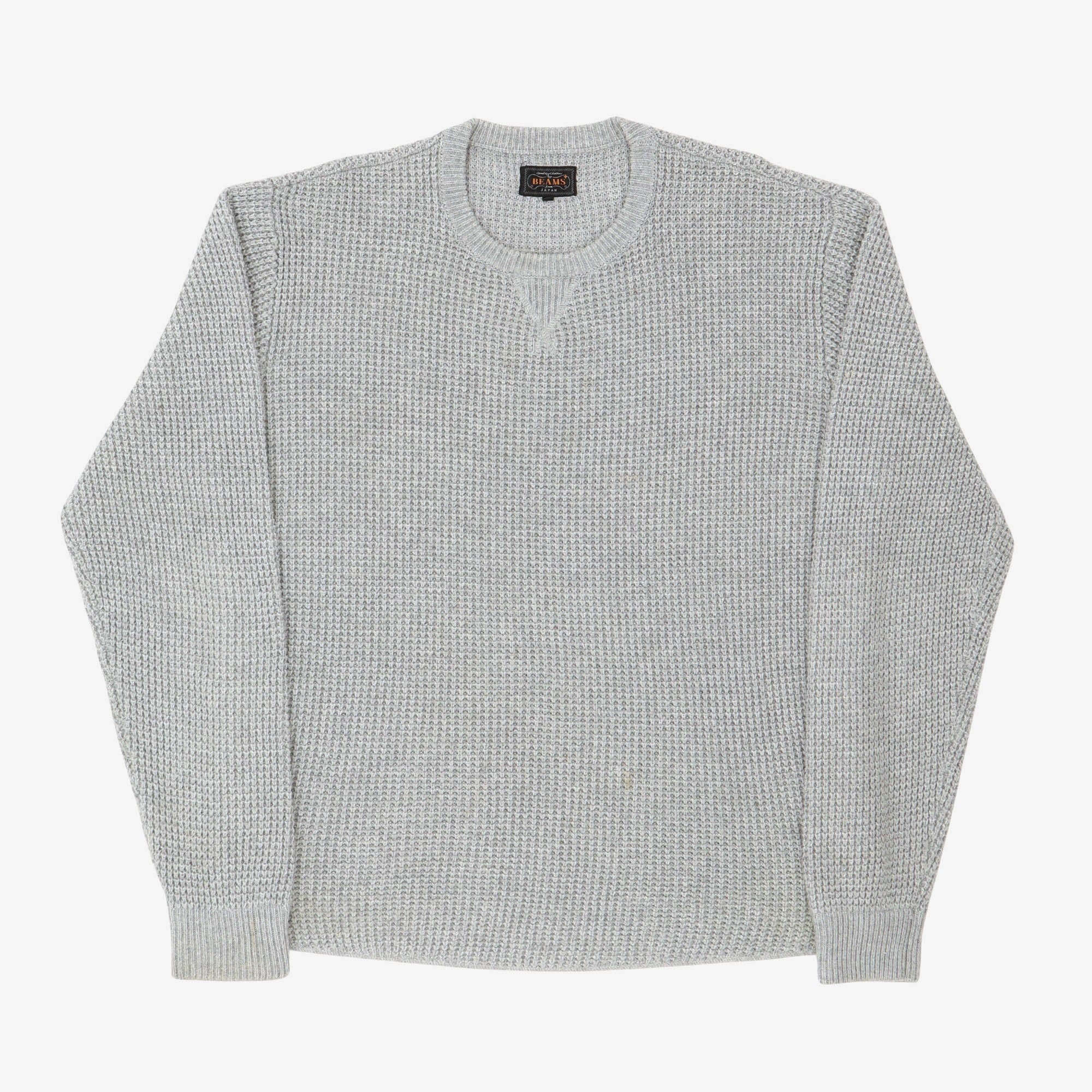 Waffle Knit Sweatshirt