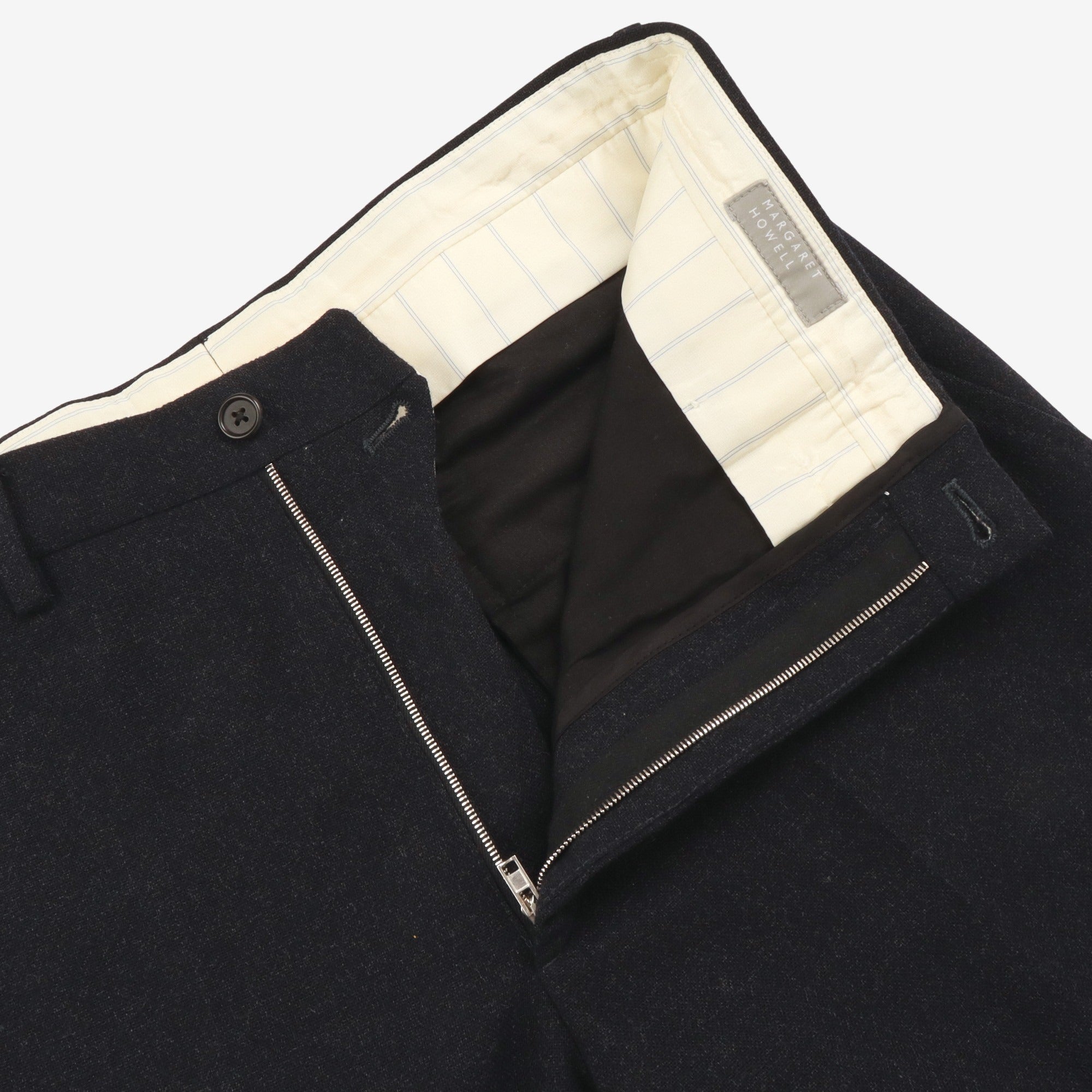 Pleated Wool Trouser