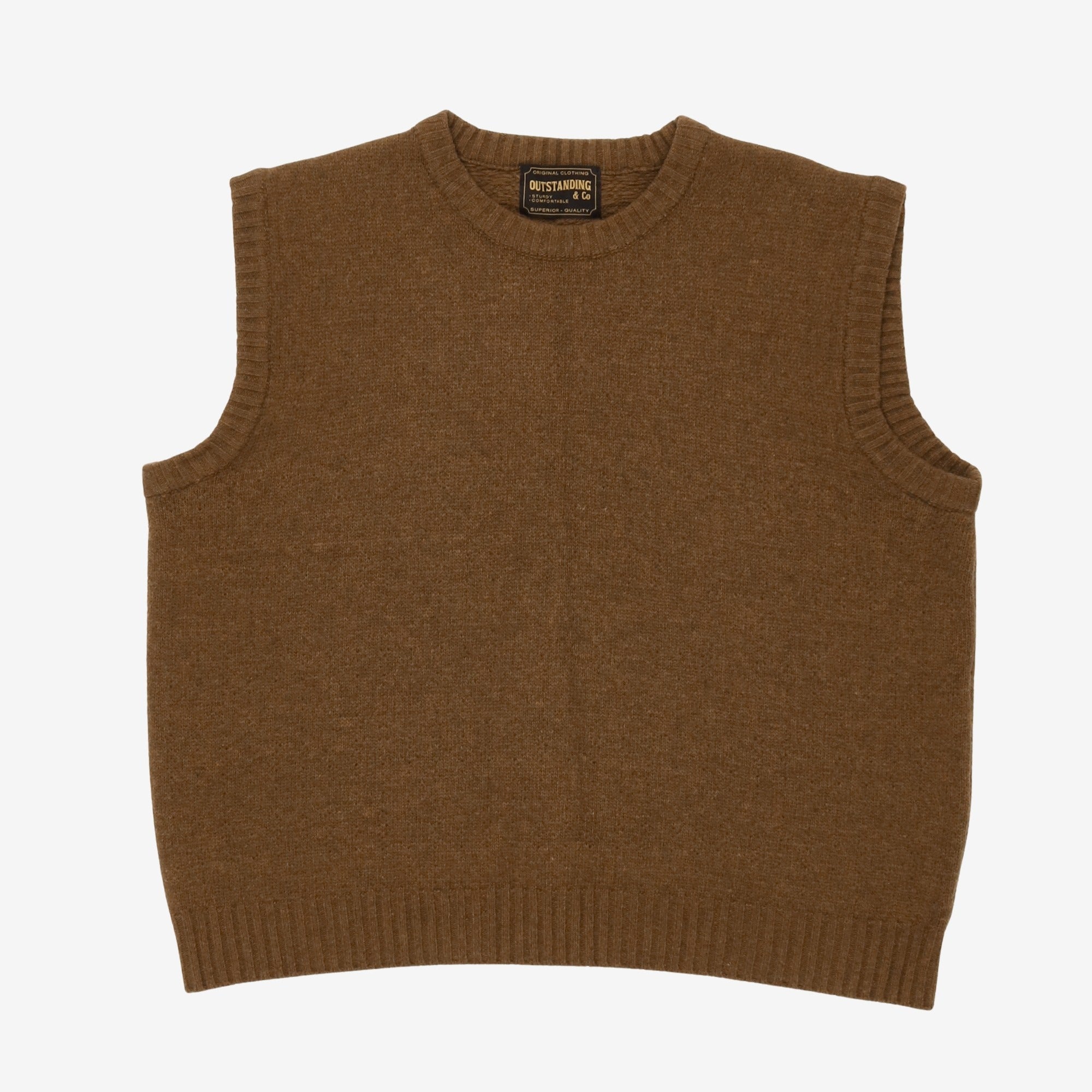 Wool Blend Crewneck Vest