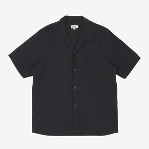 Silk Rayon Open Collar Shirt
