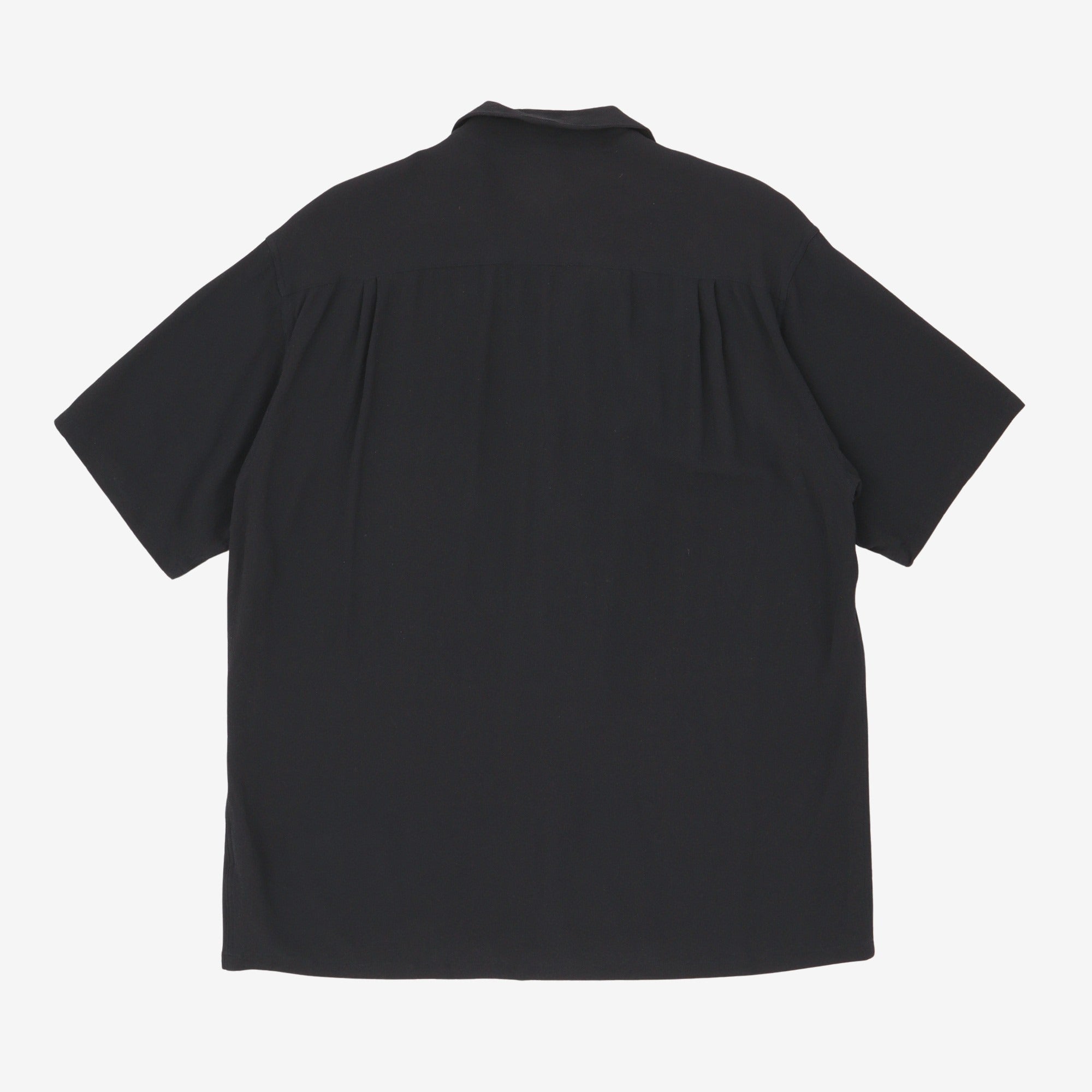 Silk Rayon Open Collar Shirt