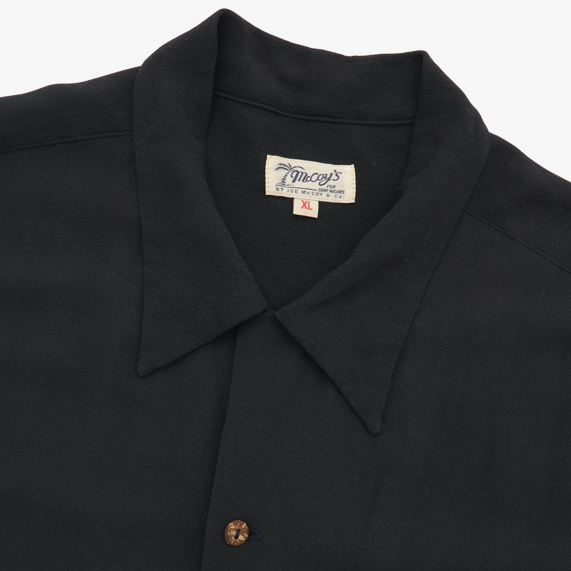 Silk Rayon Open Collar Shirt