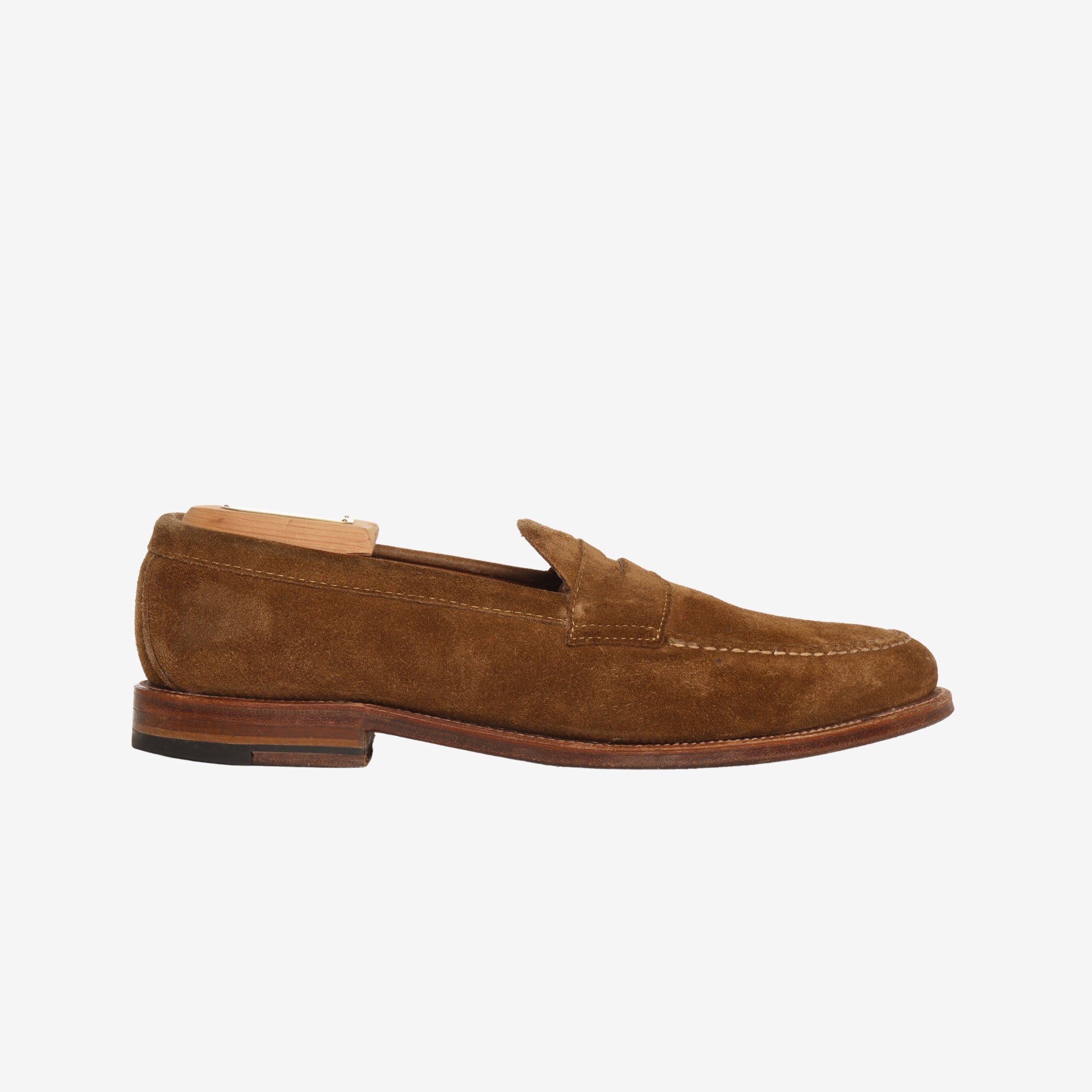 Unlined Suede Penny Loafers + Trees