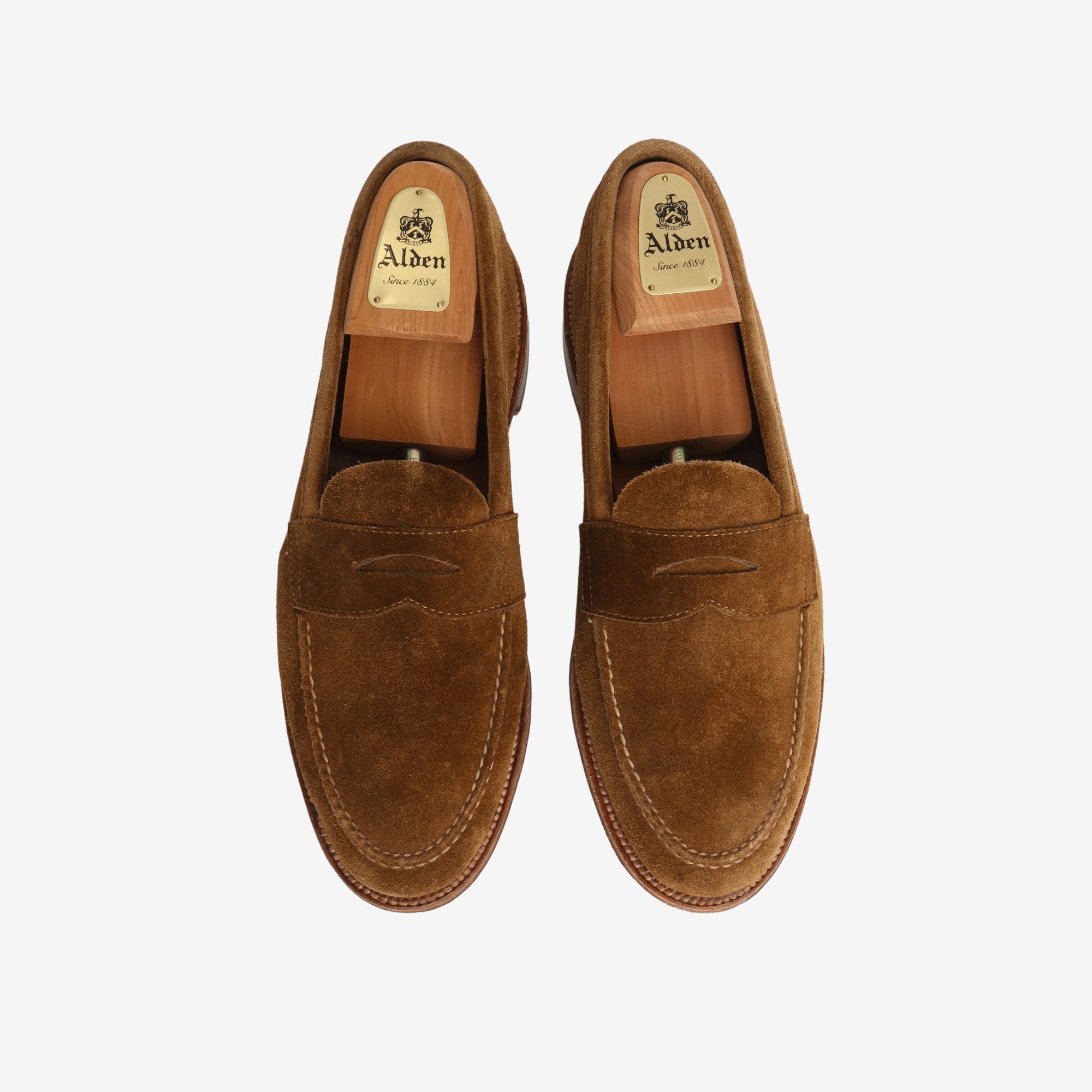 Unlined Suede Penny Loafers + Trees