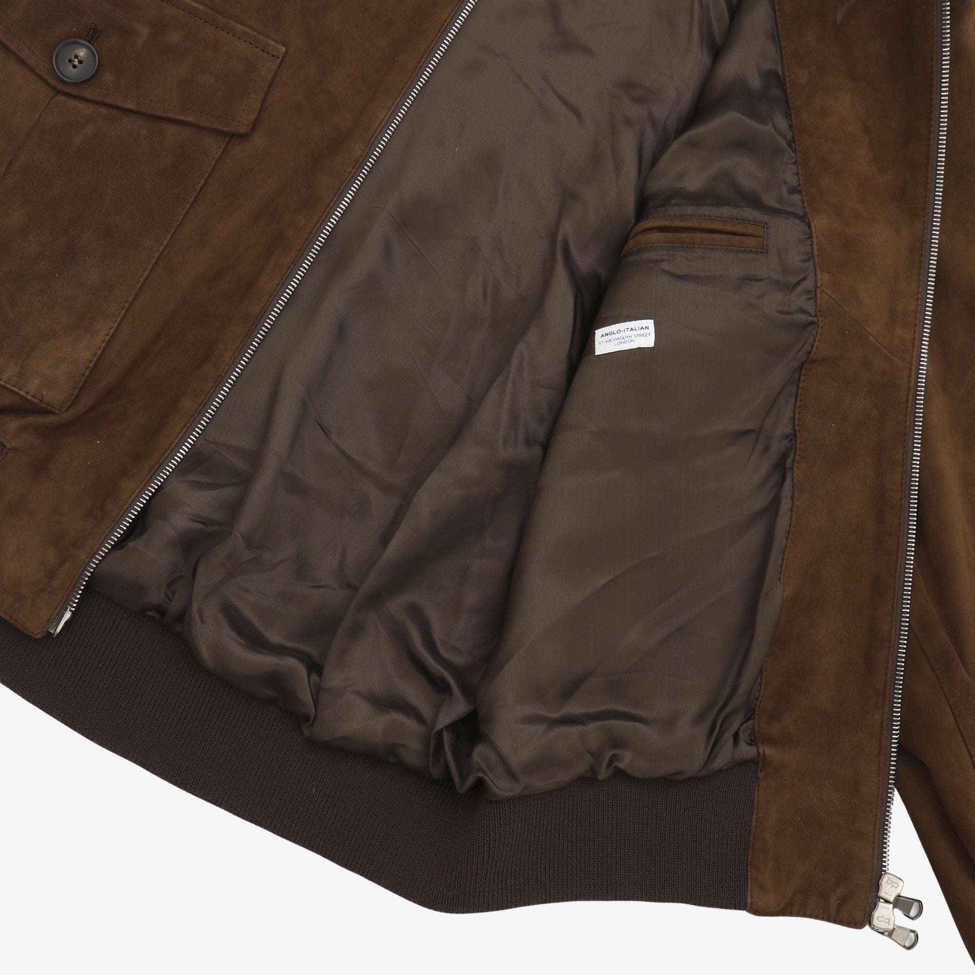 Suede Bomber Jacket (Fits UK40-42)
