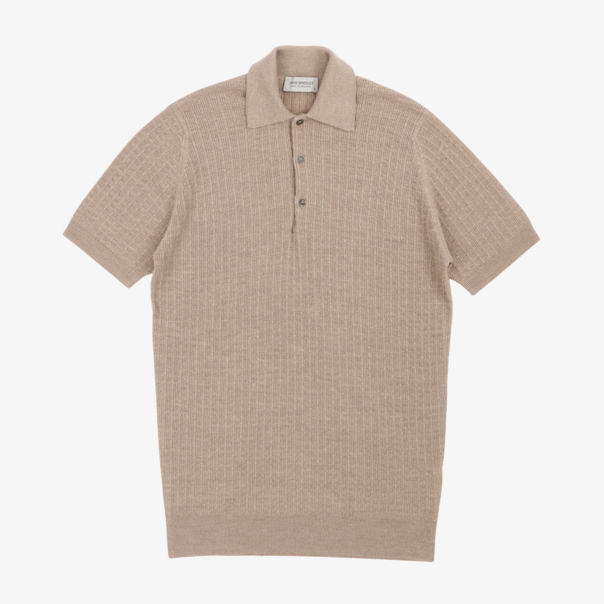 Wool Jacquard Knit Polo