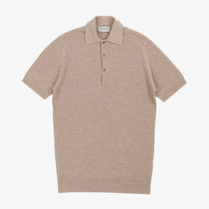 Wool Jacquard Knit Polo