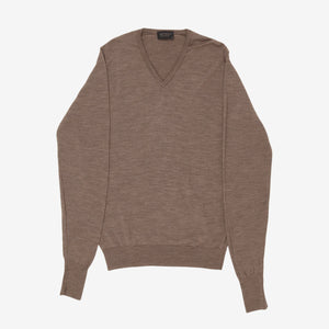 Extra Fine V Neck Merino Wool Sweater