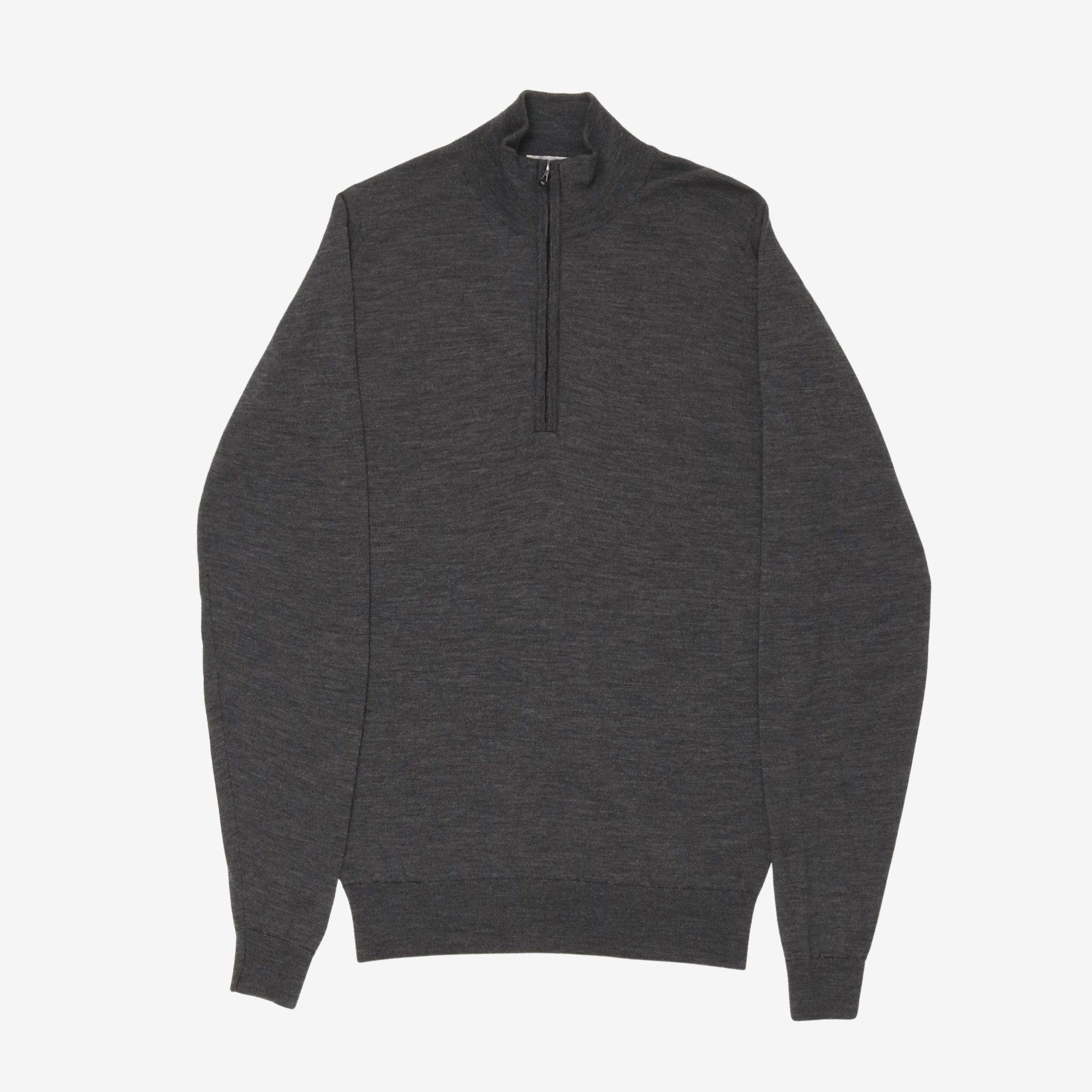 1/4 Zip Extra Fine Wool Sweater