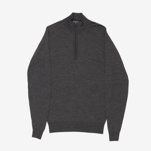 1/4 Zip Extra Fine Wool Sweater