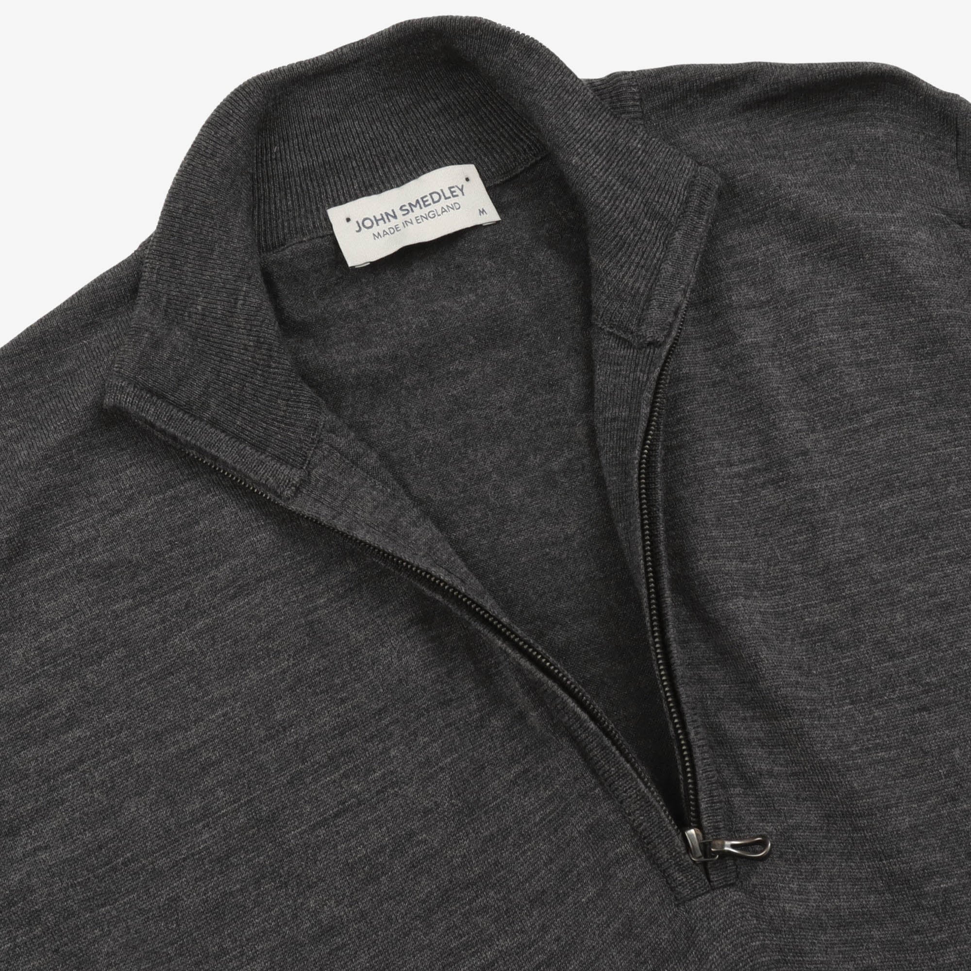 1/4 Zip Extra Fine Wool Sweater