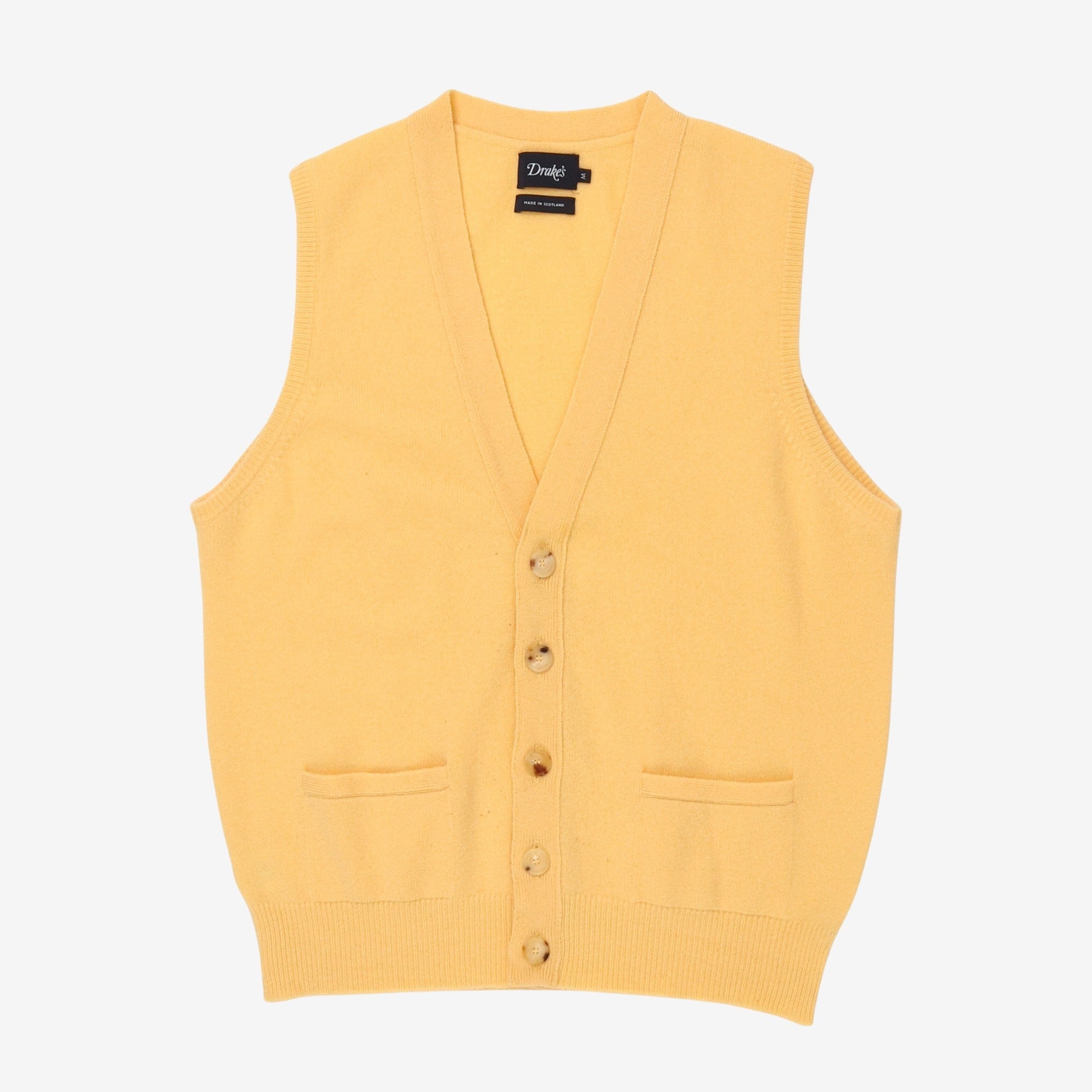 Lambswool Sleeveless Cardigan