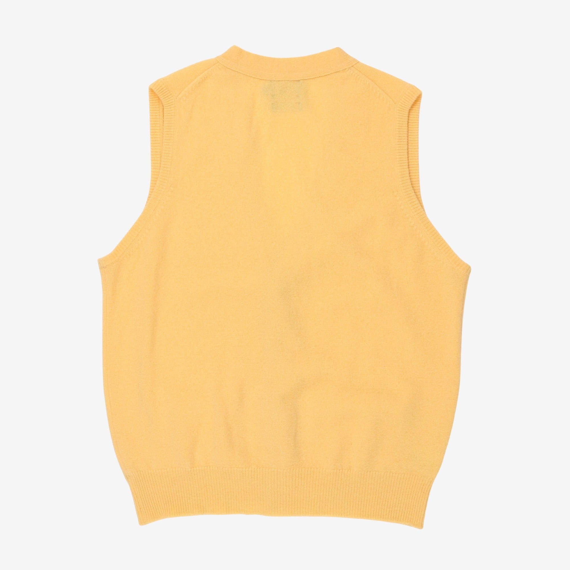 Lambswool Sleeveless Cardigan
