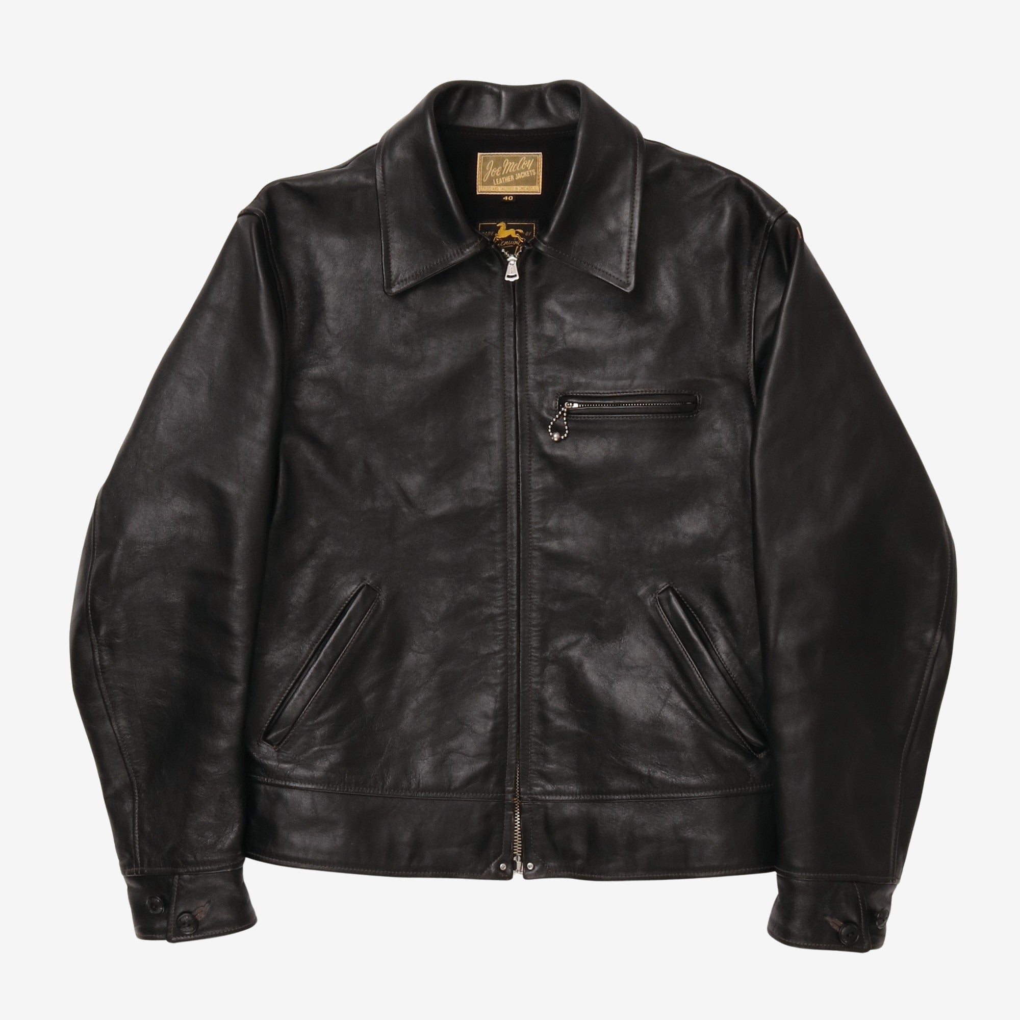 30s Leather Sports Jacket / Nelson