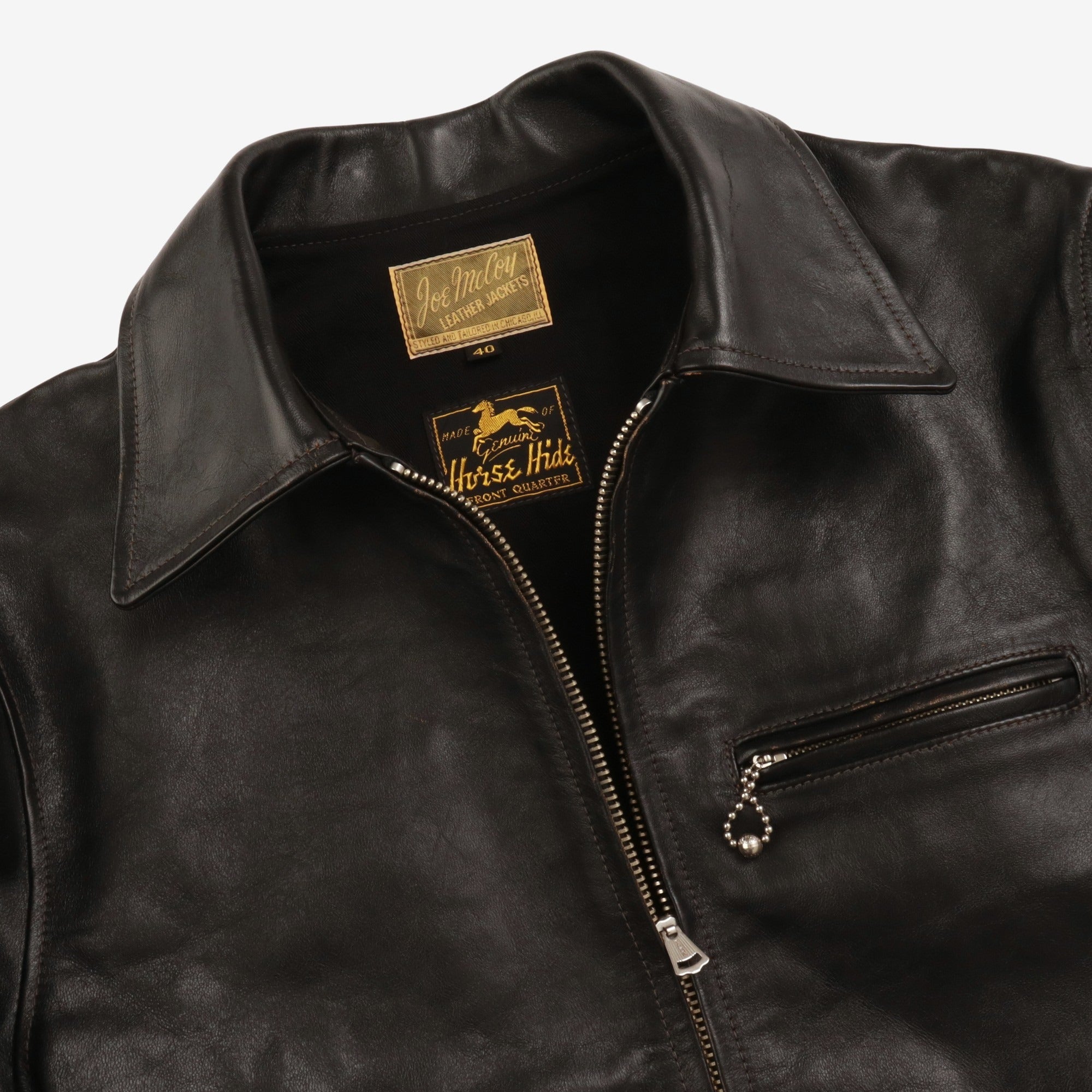 30s Leather Sports Jacket / Nelson