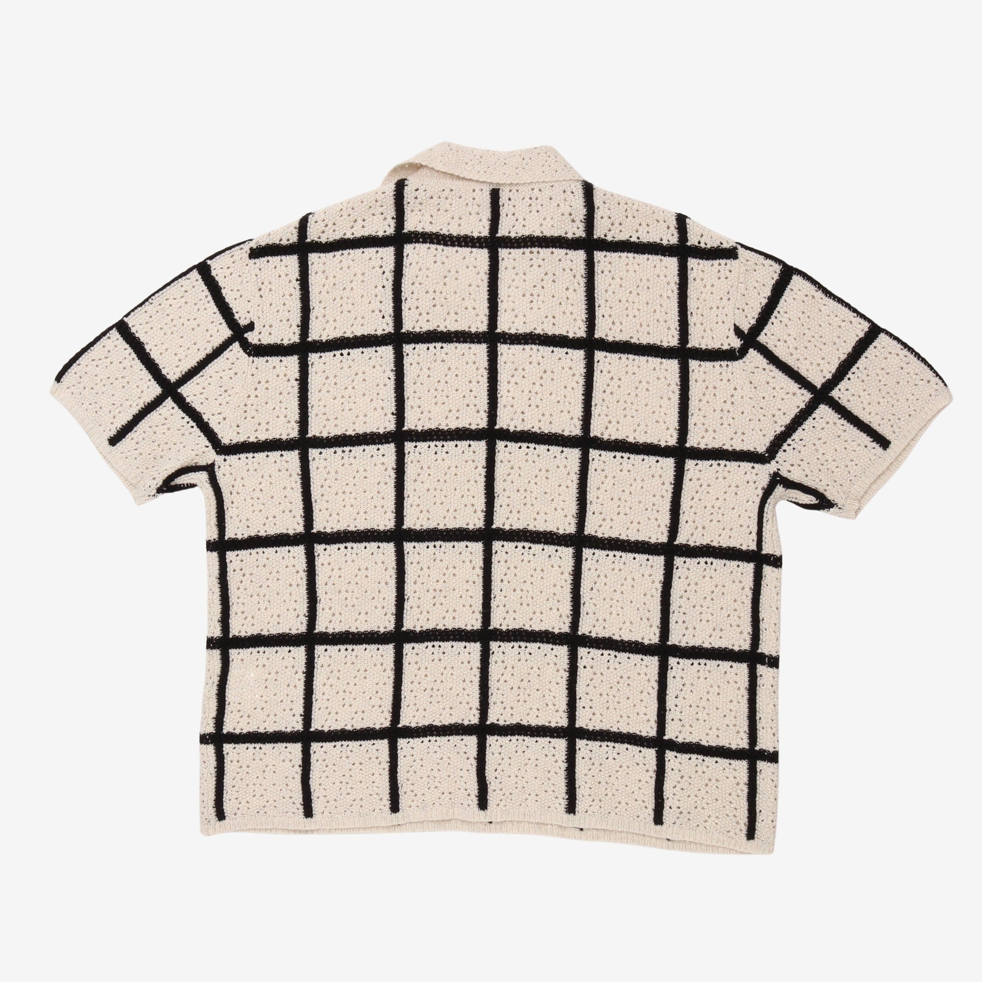 Checked Crochet Polo