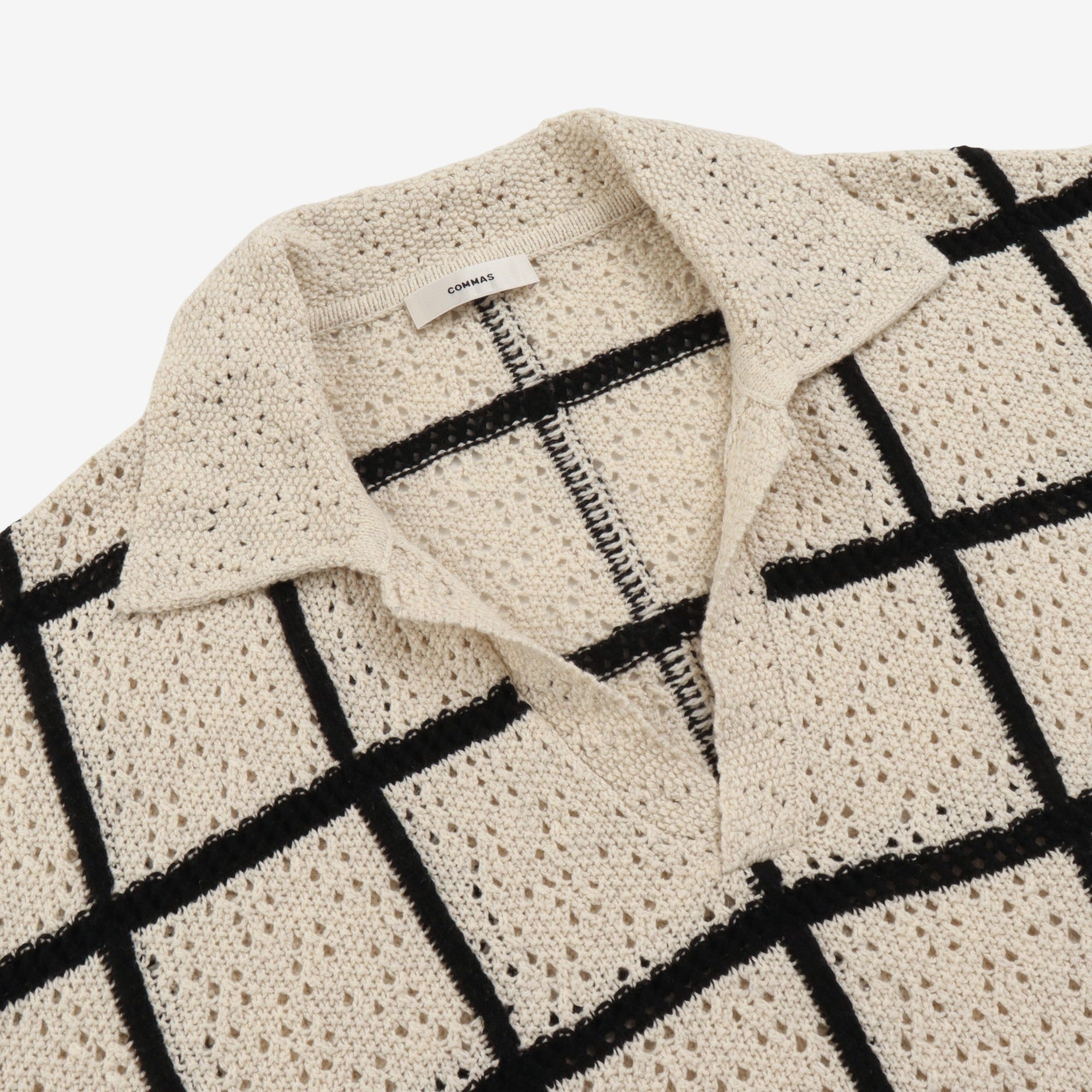 Checked Crochet Polo