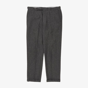 Wool Flannel Single Pleat Trouser