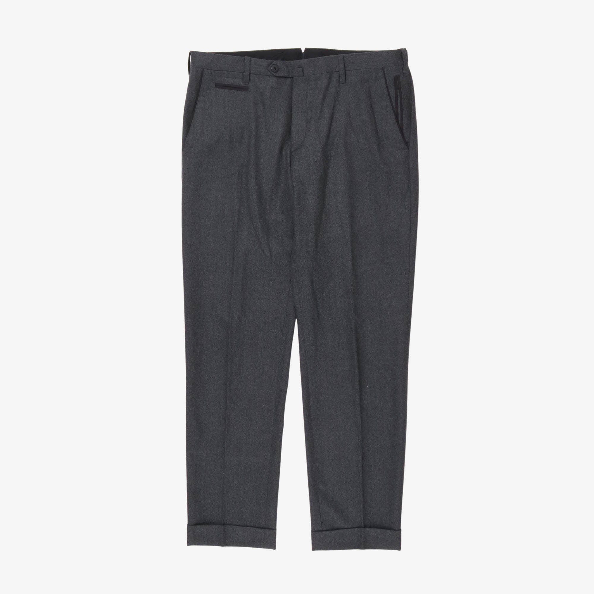 Pleated Wool Trousers (34W x 30.5L)