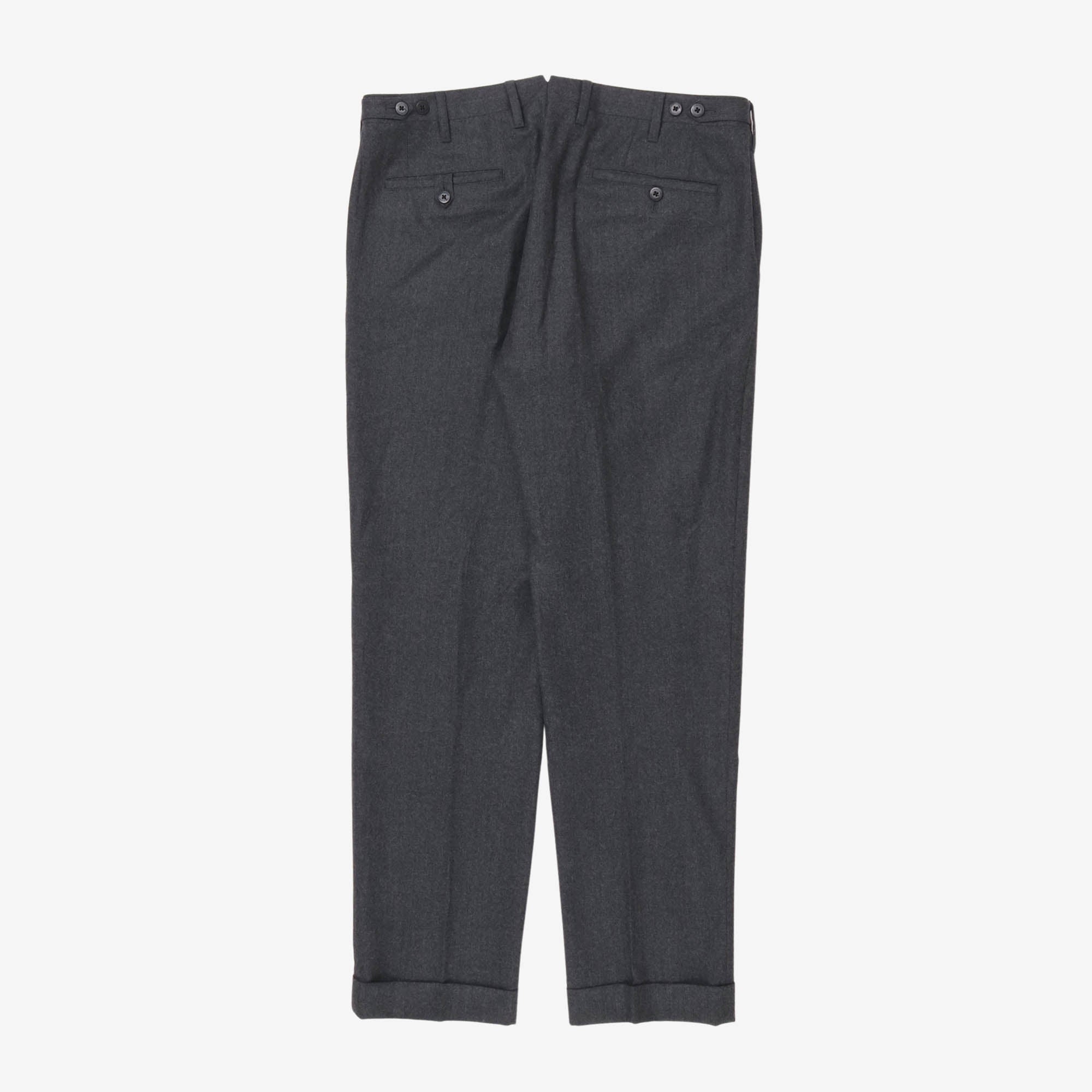 Pleated Wool Trousers (34W x 30.5L)