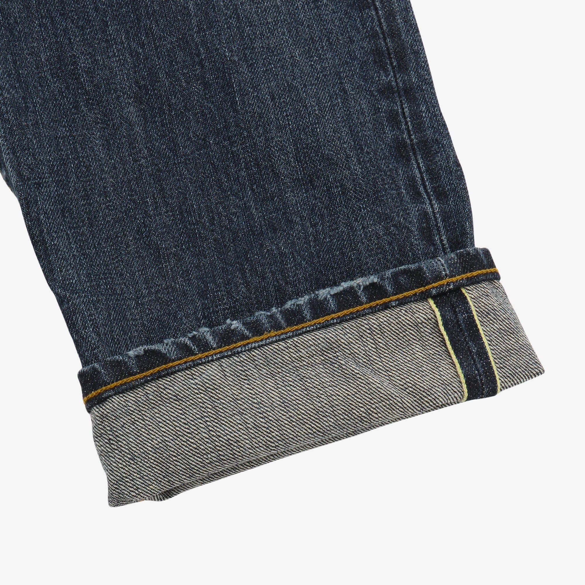 Distressed Slim Fit Selvedge Denim