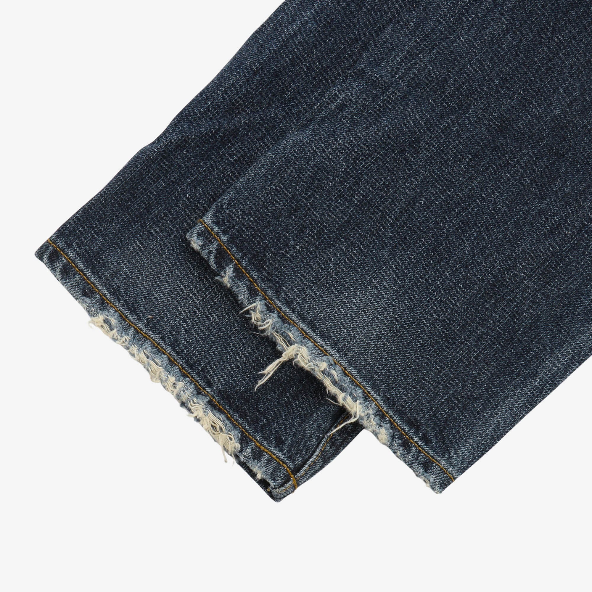 Distressed Slim Fit Selvedge Denim