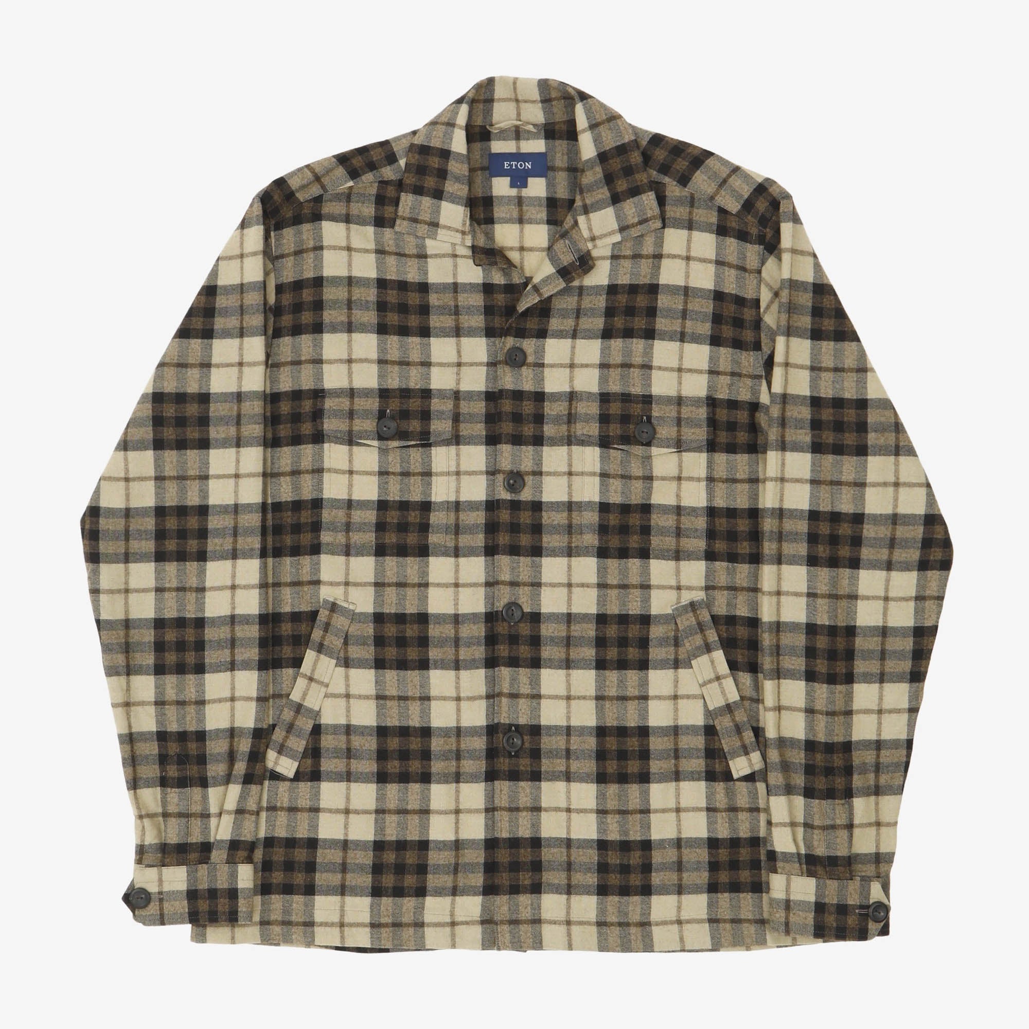 Wool-Cashmere Flannel Overshirt