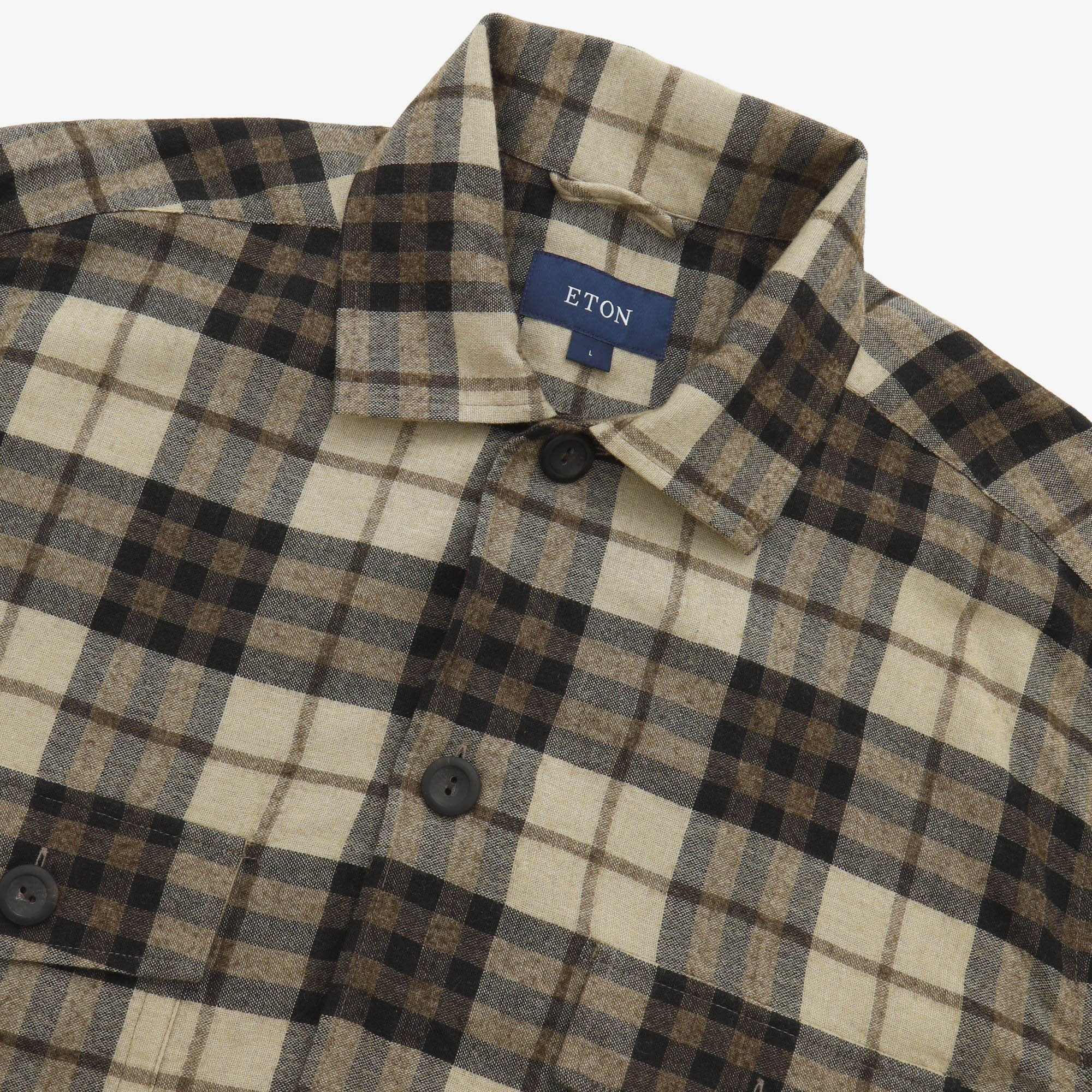 Wool-Cashmere Flannel Overshirt