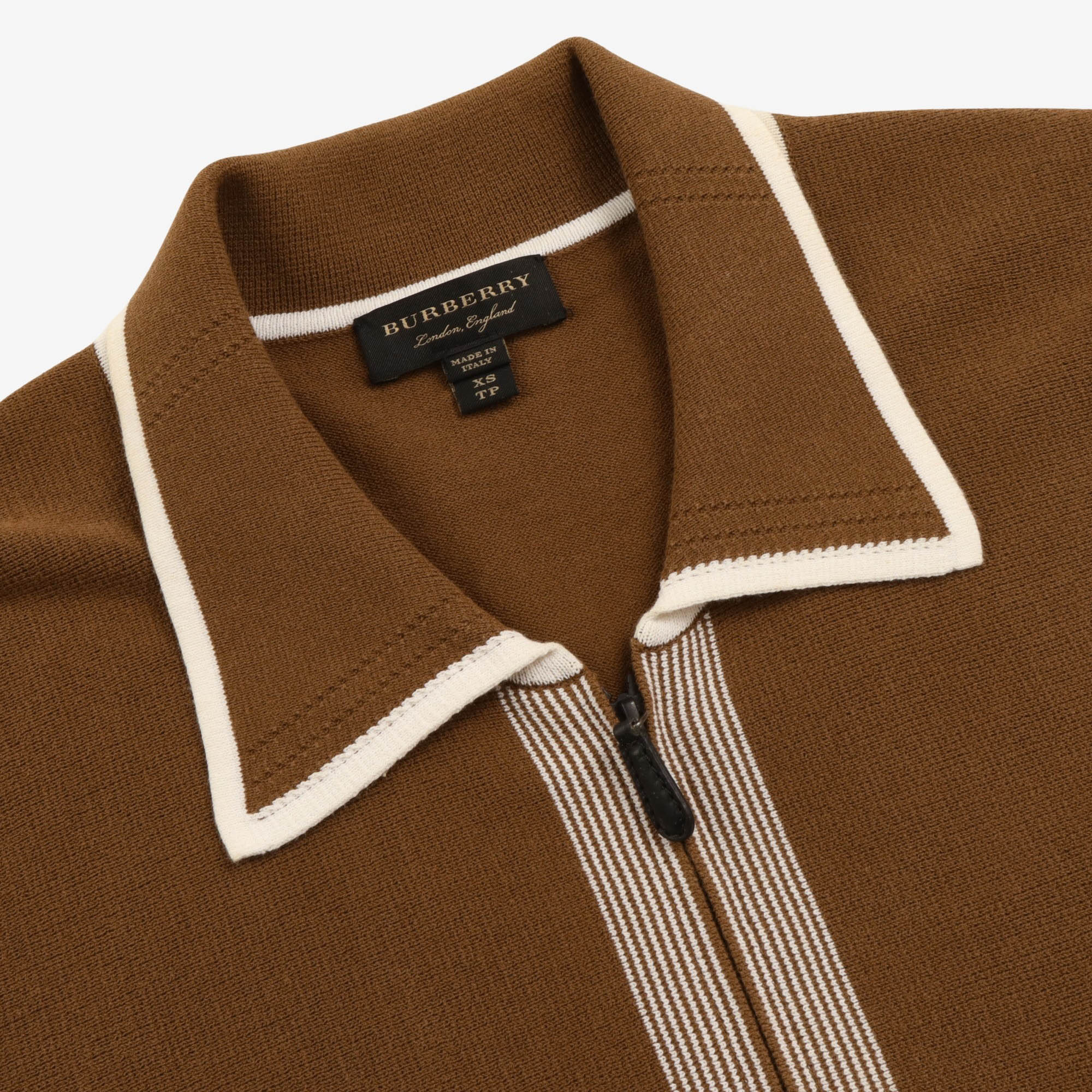 Zip Up Polo Cardigan