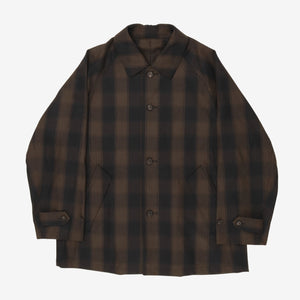 Wool Check Coat (Oversized)